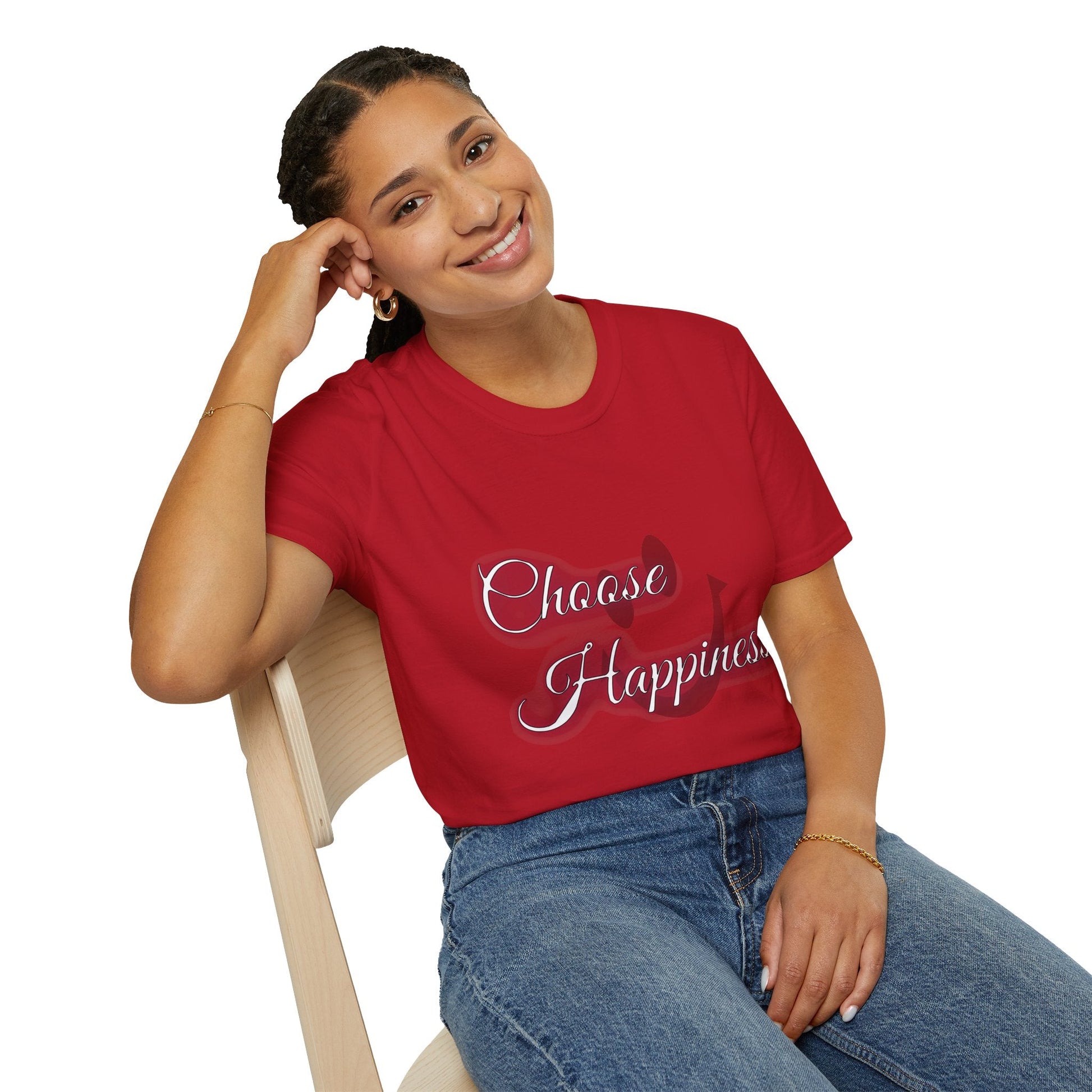 Unisex Softstyle t-shirt - Choose Happiness-Positive Vibes Tee