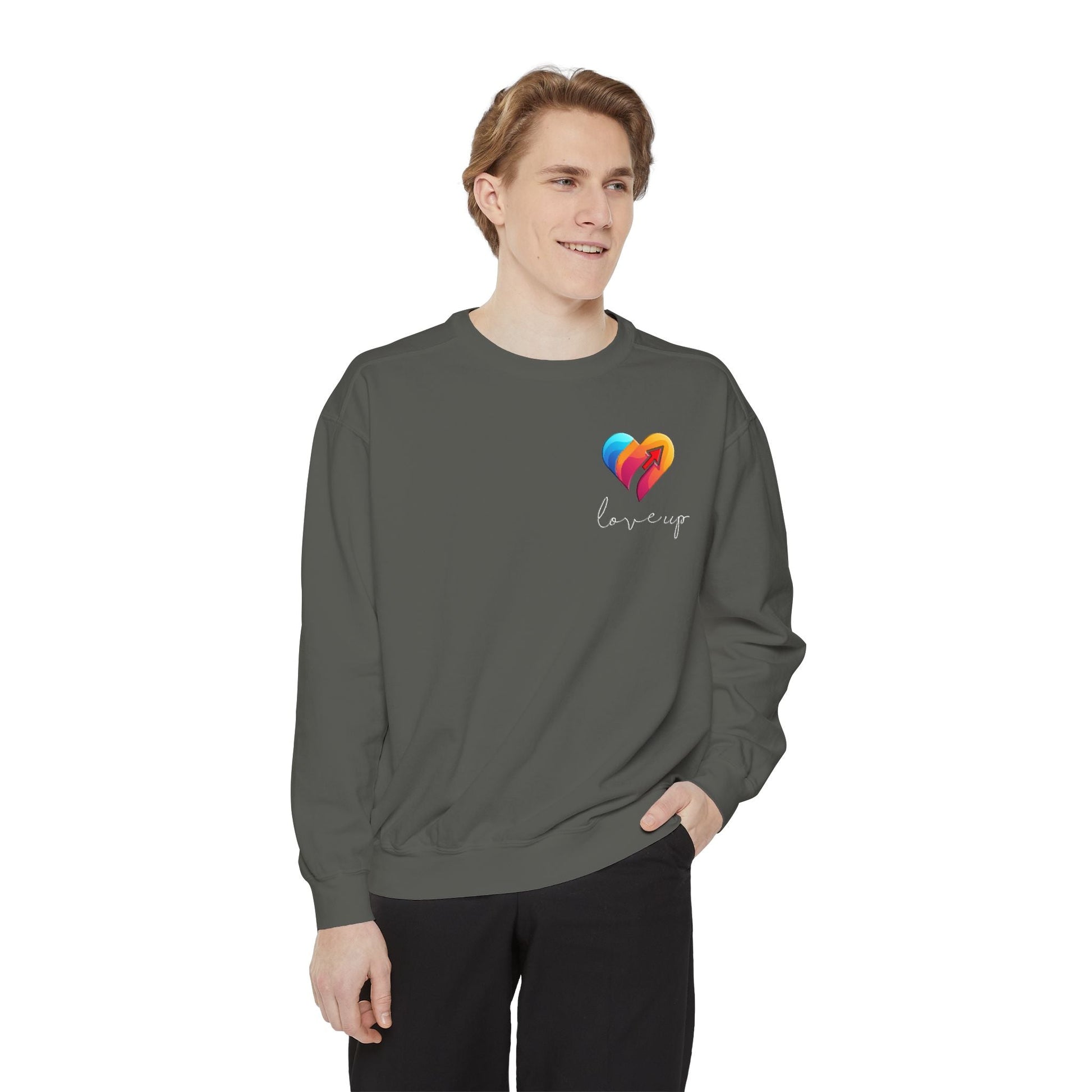 Unisex Garment Dyed Sweatshirt  Love's Up | Soft & Stylish Sweatshirt