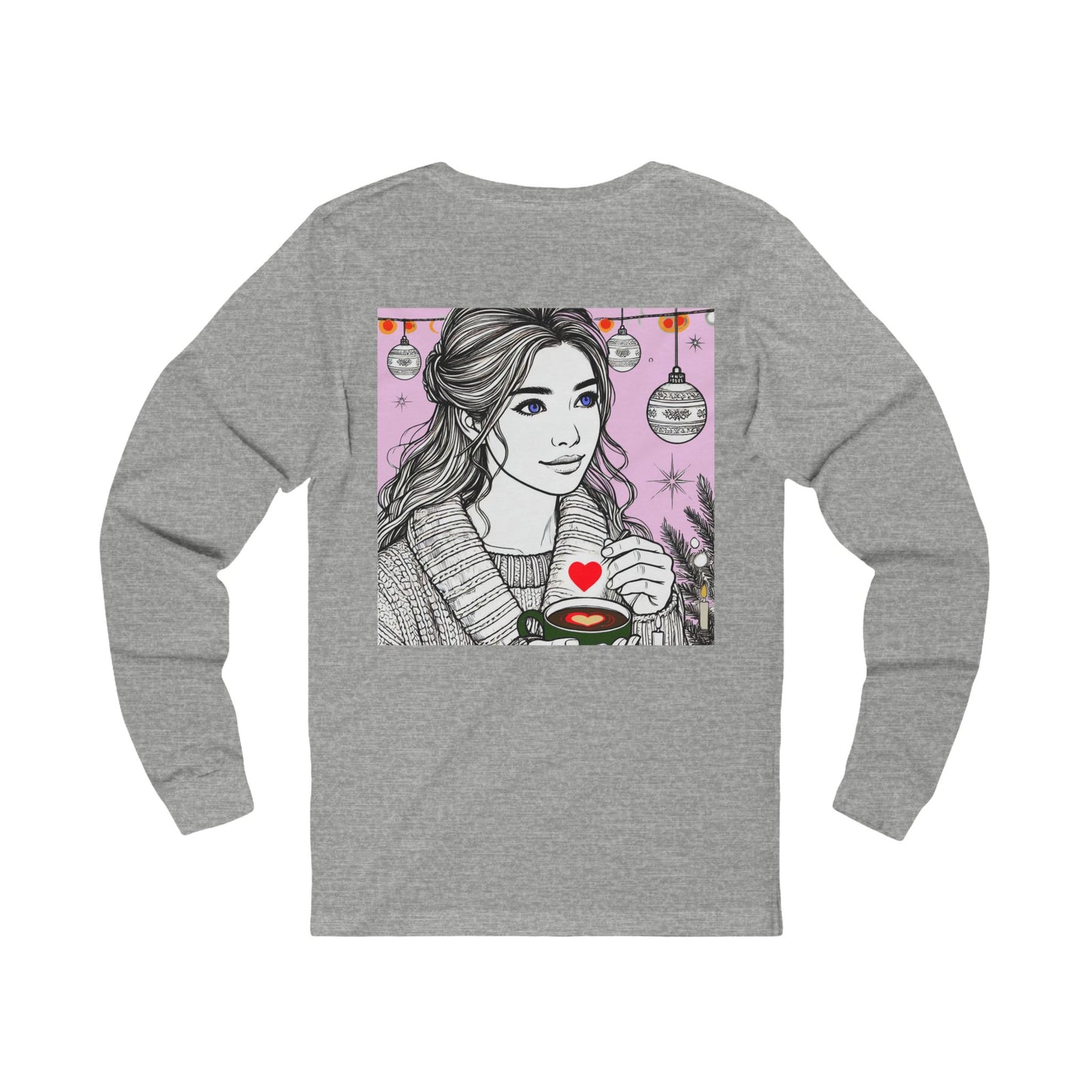 Unisex Jersey Long Sleeve Tee " Line Drawing Beauty"