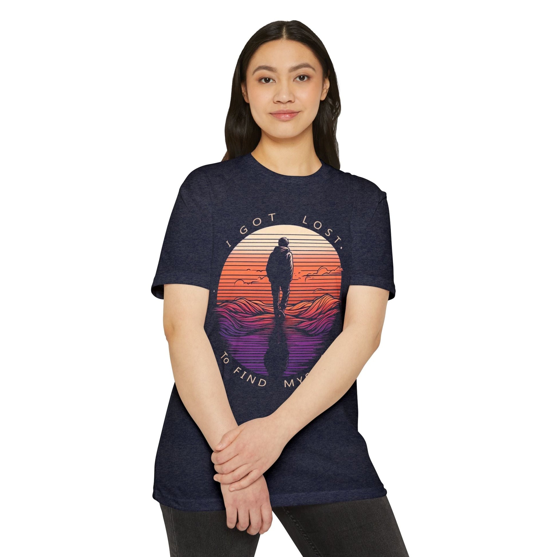 Unisex T-Shirt Lost to Find - Stylish Casual Inspirational Quote Shirt
