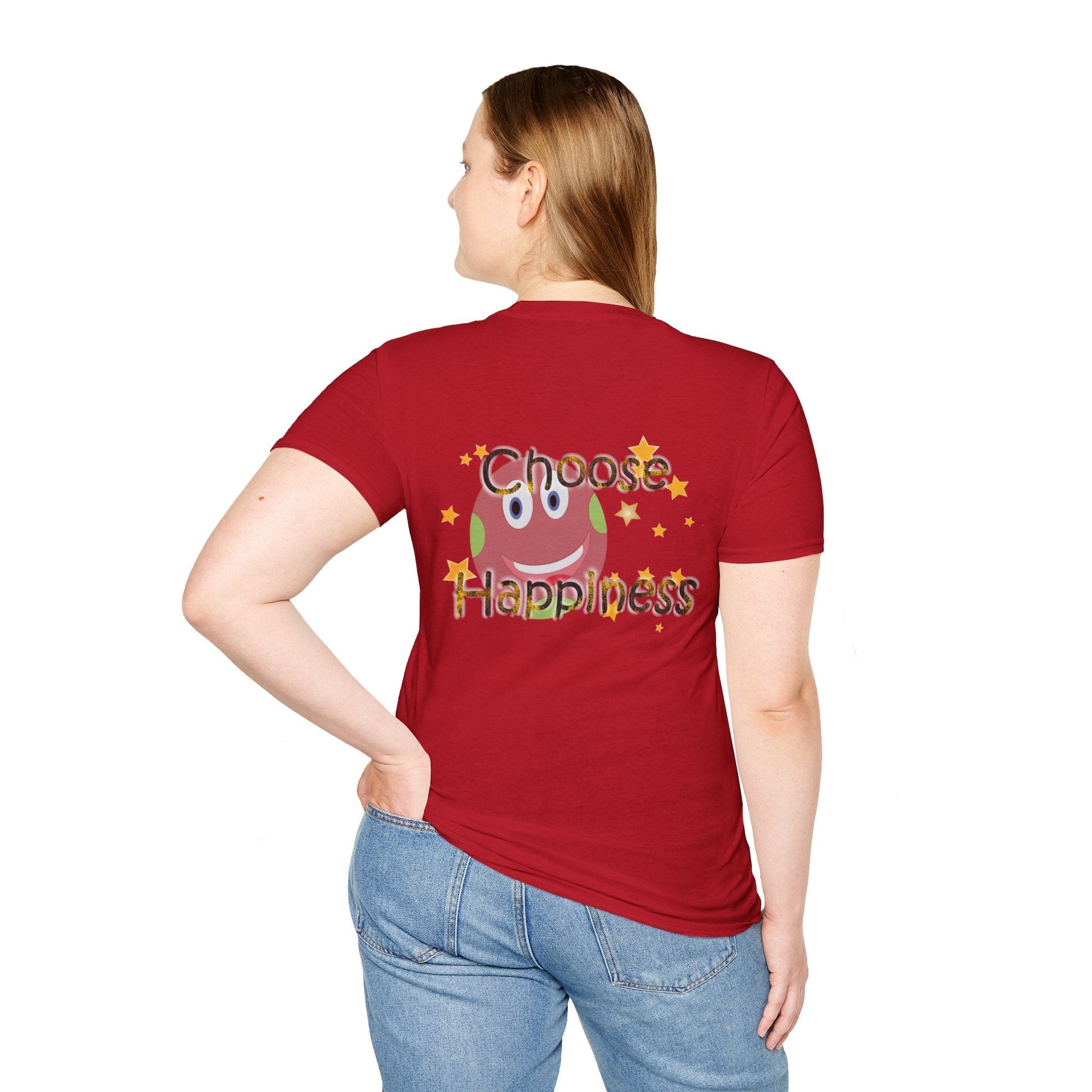 Unisex Softstyle t-shirt - Choose Happiness-Positive Vibes Tee