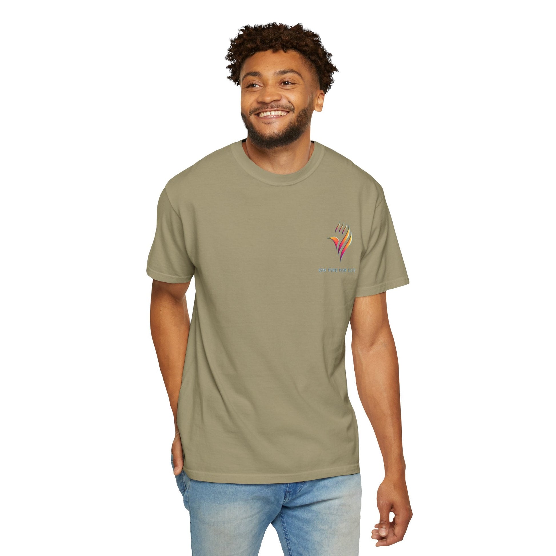 Unisex Garment-Dyed T-shirt - On Fire for Life Ethically Made