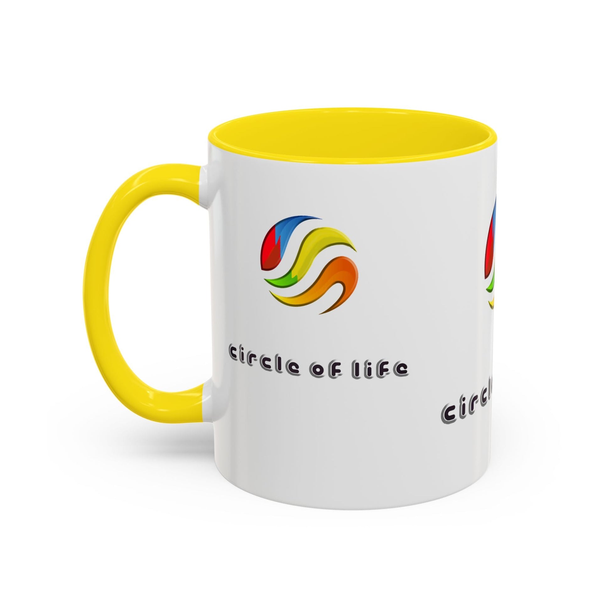 Accent Coffee Mug - (11, 15oz) Circle of Life Stylish Ceramic Mug