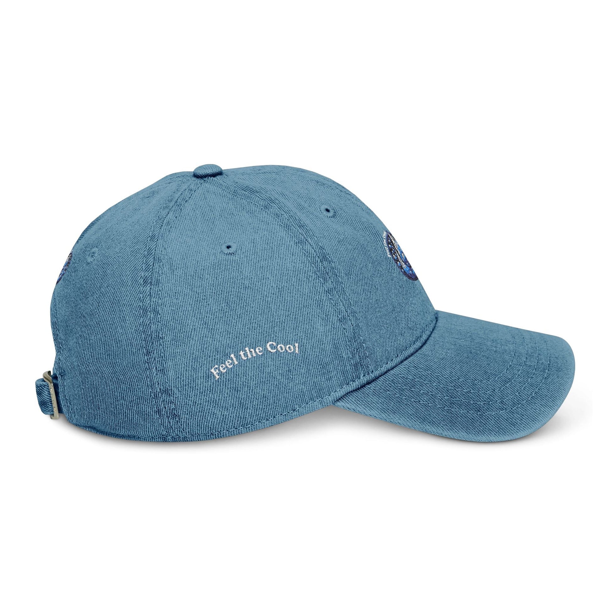 Embroidered Denim Hat – Cove Design for Nature Lovers Feel the Cool