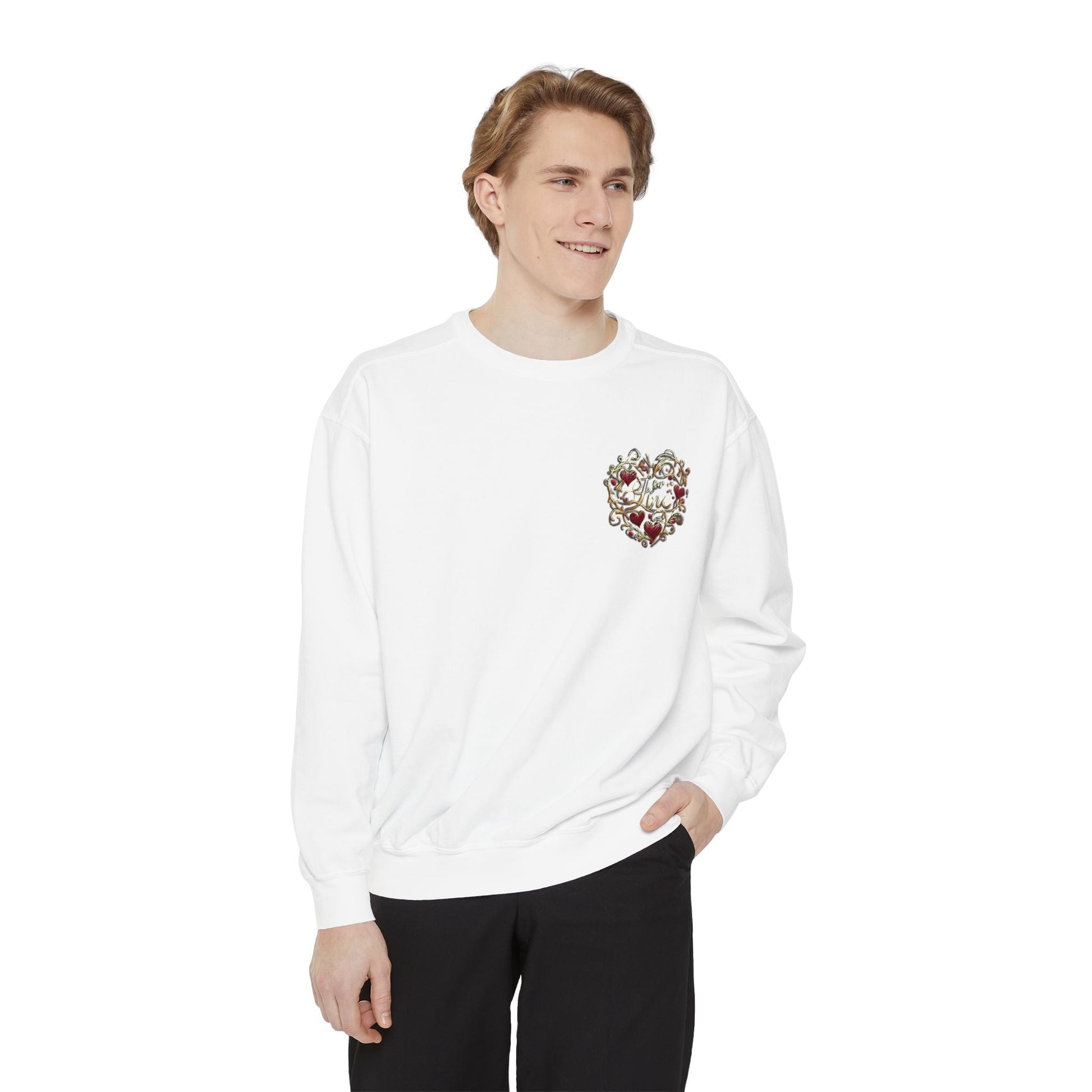 Unisex Garment-Dyed Sweatshirt - Love For Me Premium Comfort