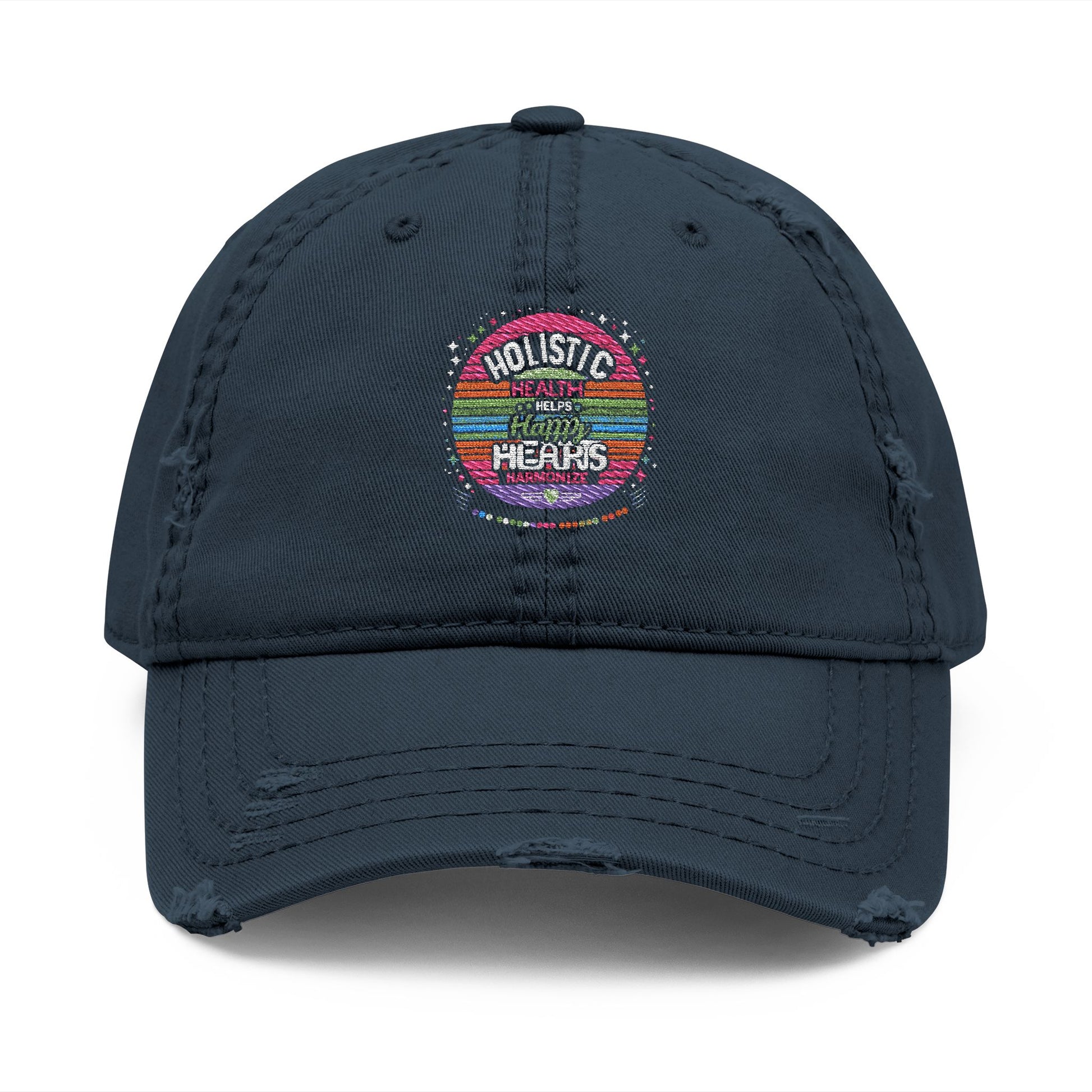 Distressed Dad Hat - Embroidered Casual Stylish Comfort for Everyday Wear