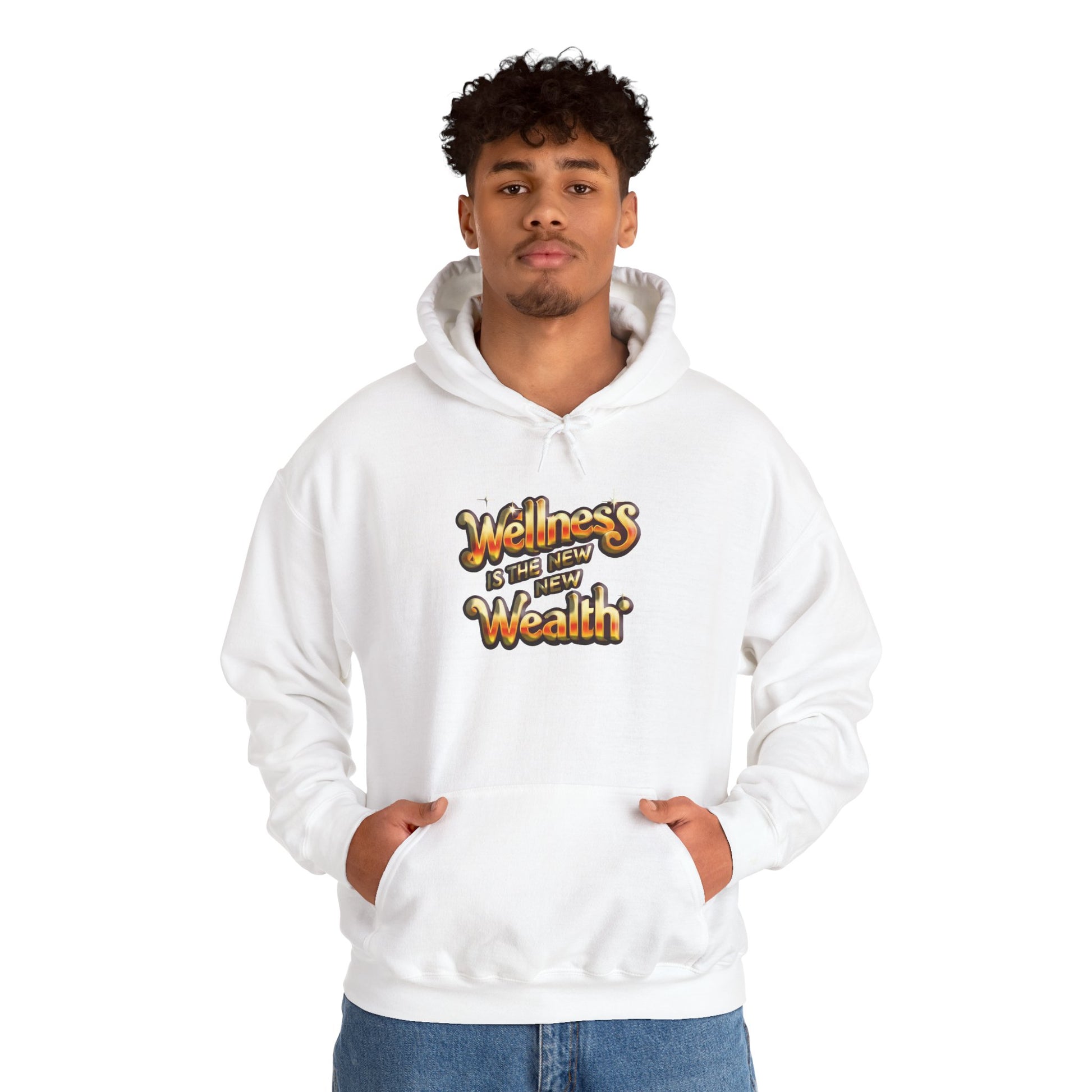 Unisex Heavy Blend Hooded Sweatshirt -"Wellness is the New Wealth"