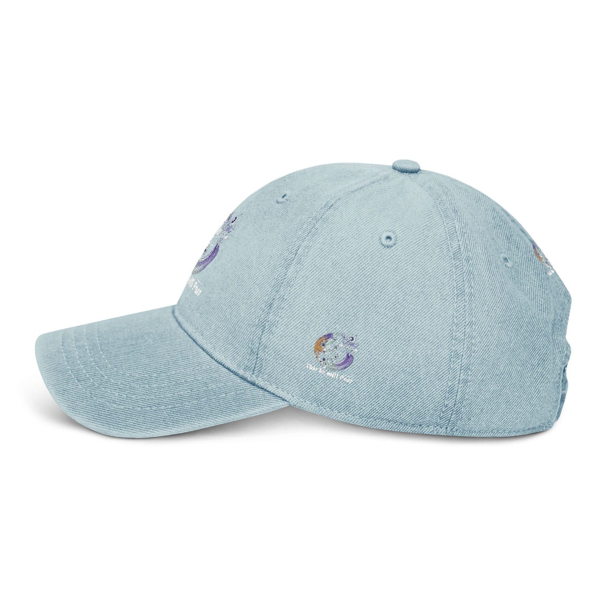 This Too Will Pass Denim Hat - Stylish Embroidered Cap Vintage Message.