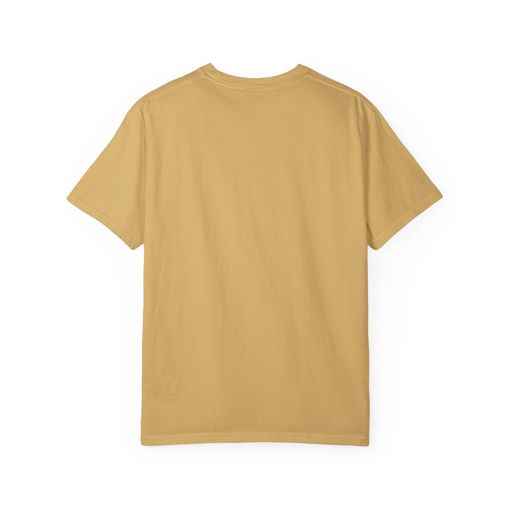 Clean Beauty Unisex T-Shirt in soft garment-dyed fabric, back view.