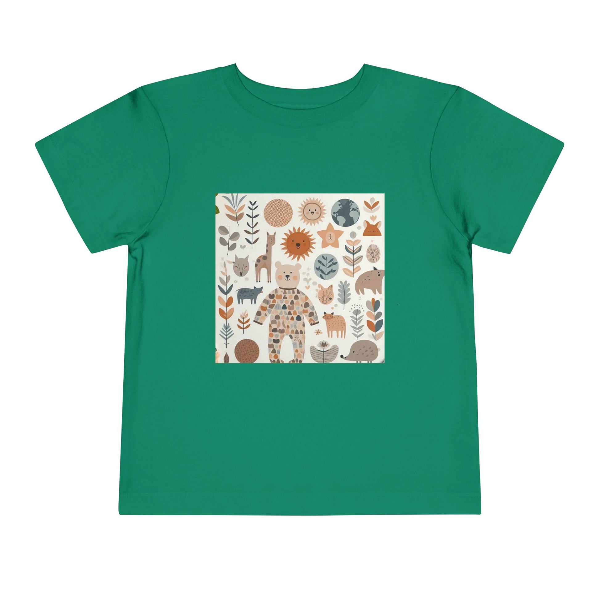 Eco-Friendly Toddler Short Sleeve T-shirt - with Nature Print