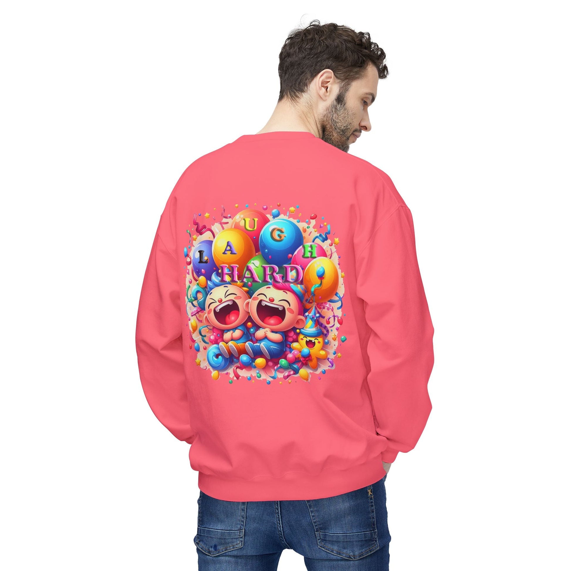 Unisex Midweight Softstyle Fleece Crewneck Sweatshirt Laugh Hard