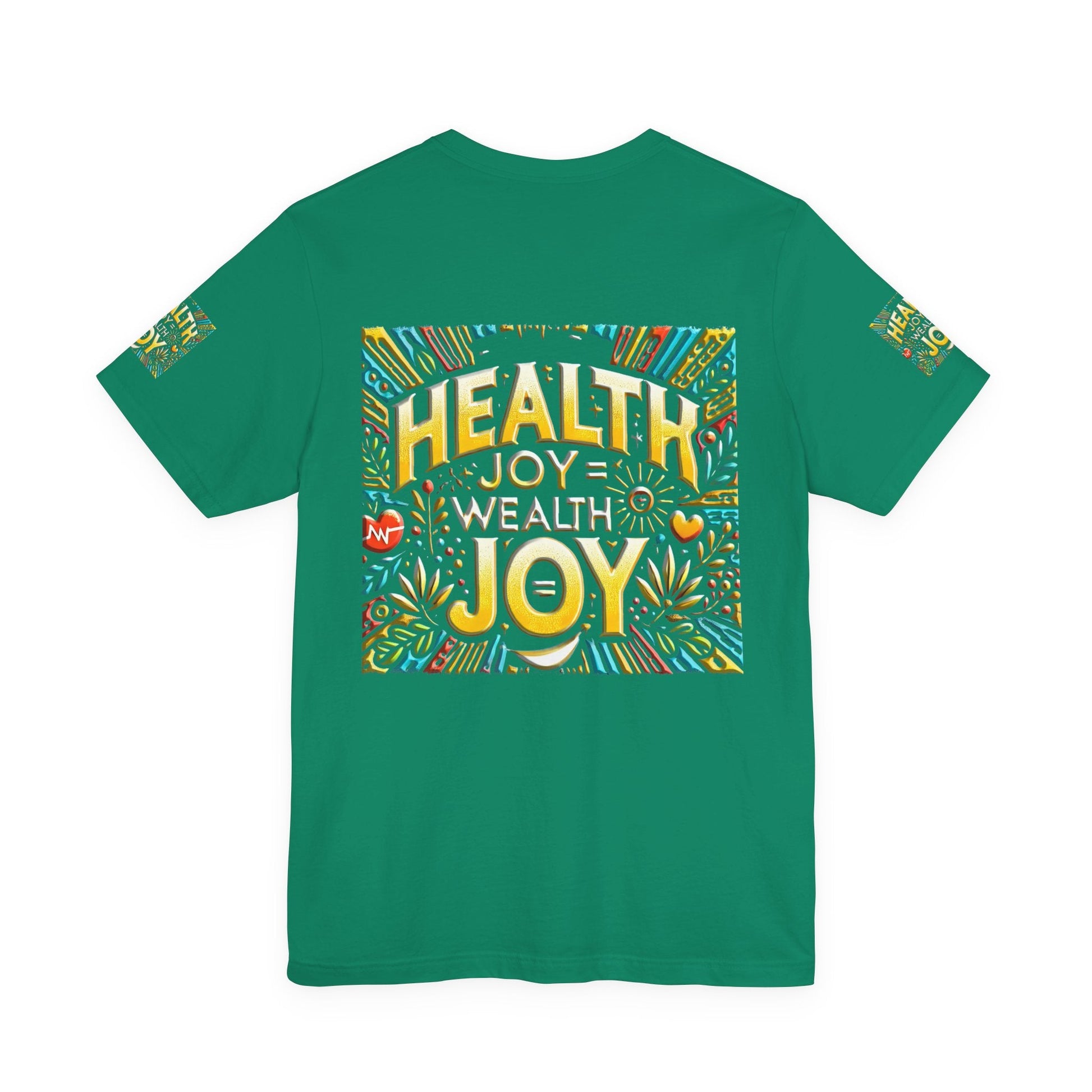 Unisex Jersey Short Sleeve T-shirt – Health Joy Wealth Joy | Comfy Fit