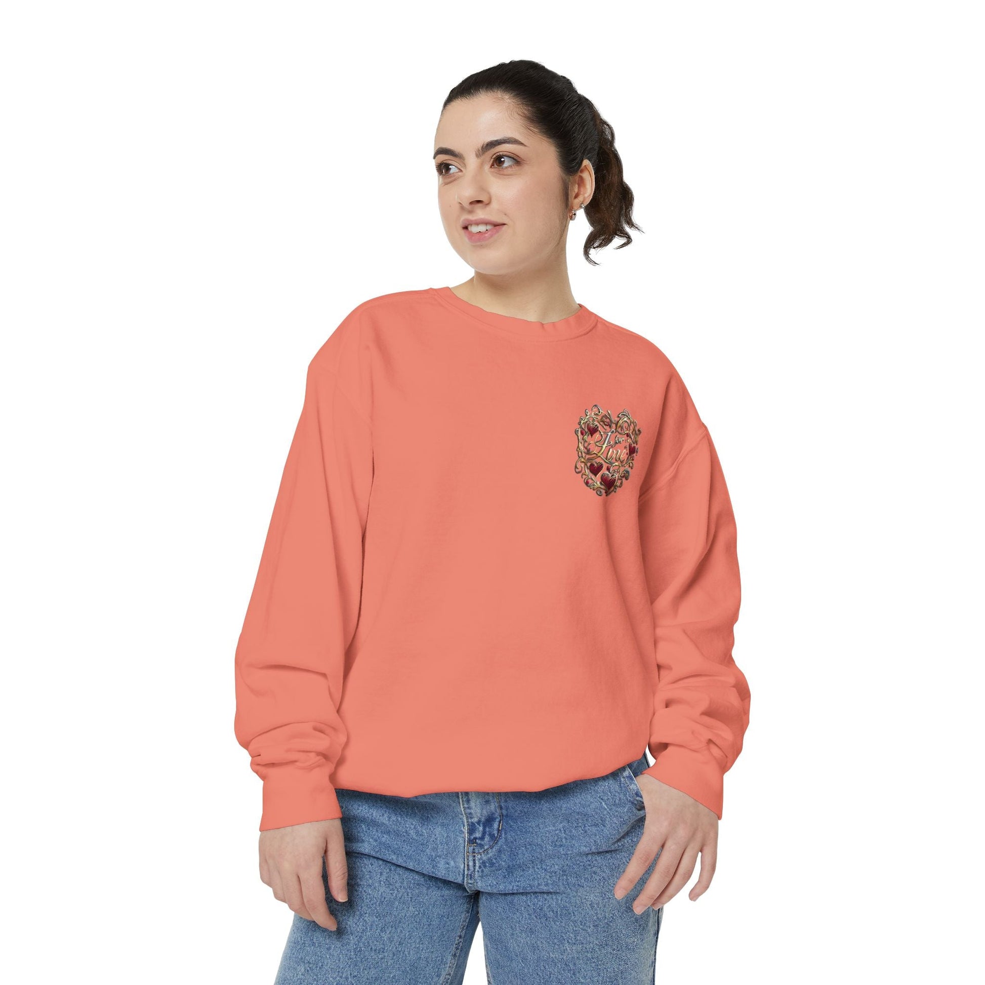 Unisex Garment-Dyed Sweatshirt - Love For Me Premium Comfort