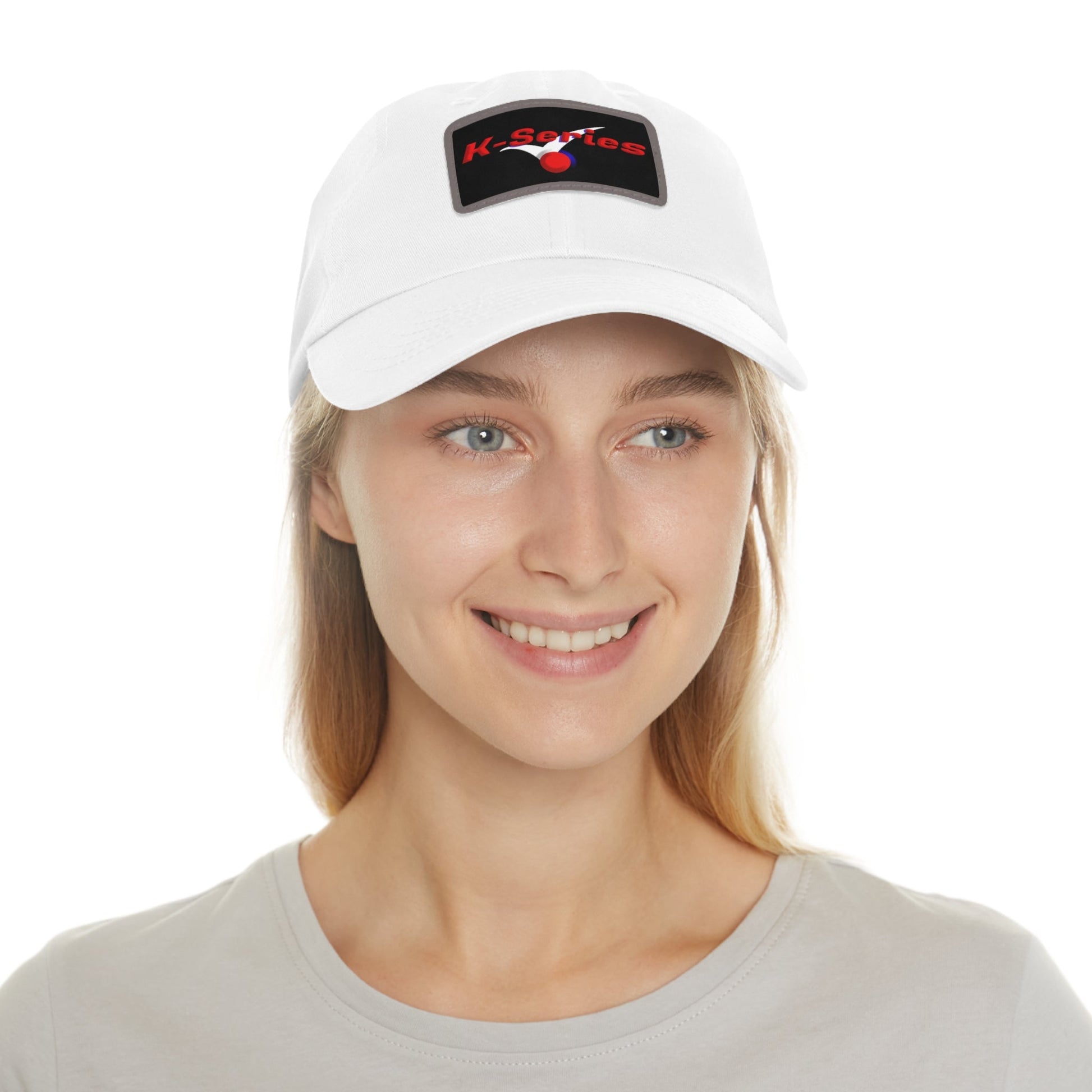 Dad Hat with Leather Patch - (Rectangle) "K- Series" Stylish Headwear