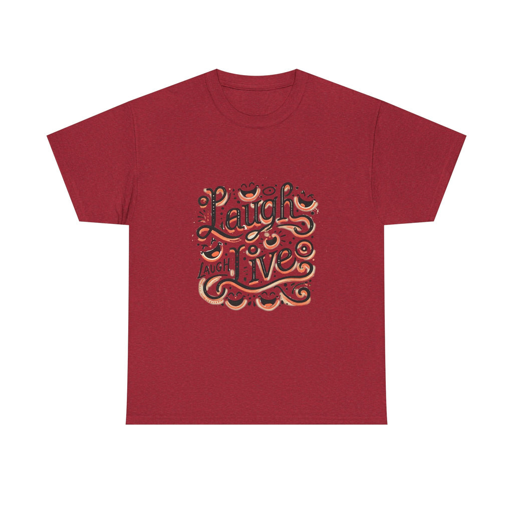 Unisex Heavy Cotton T-shirt  - Laugh Live III Built for Everyday Style