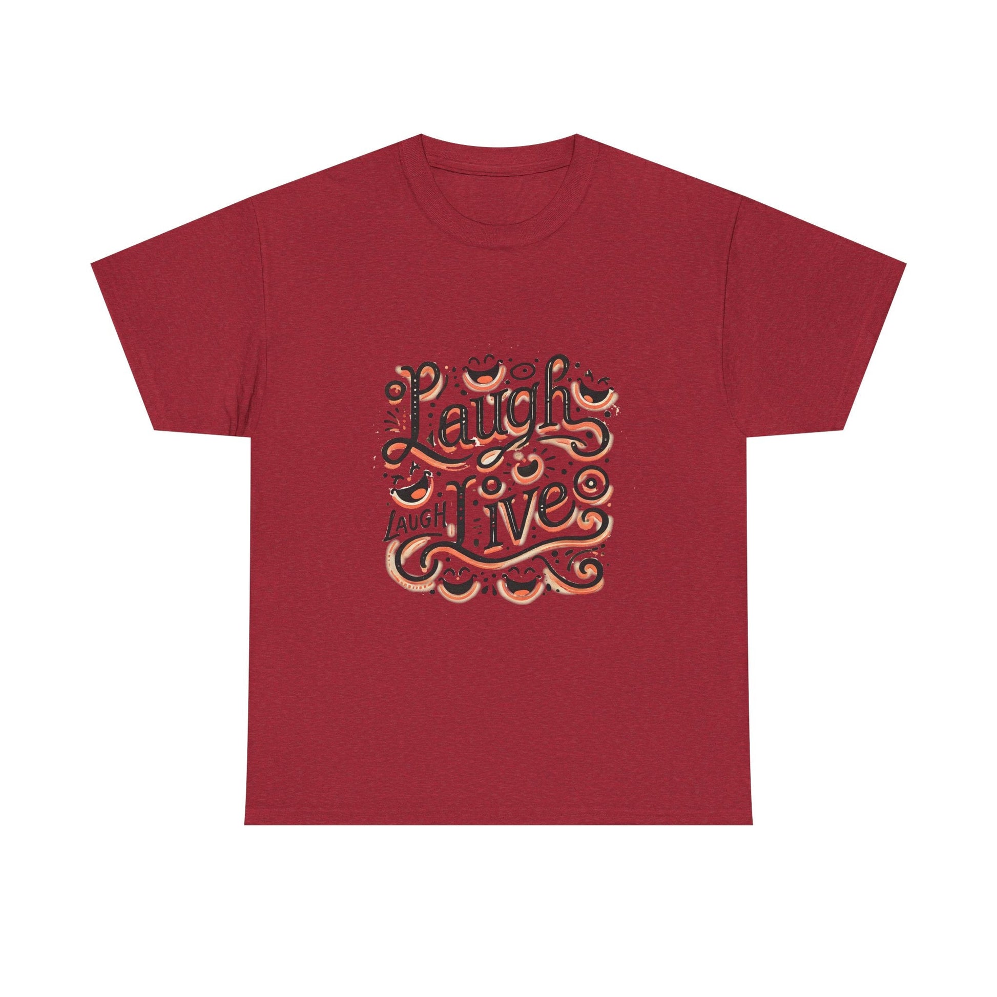 Unisex Heavy Cotton T-shirt  - Laugh Live III Built for Everyday Style