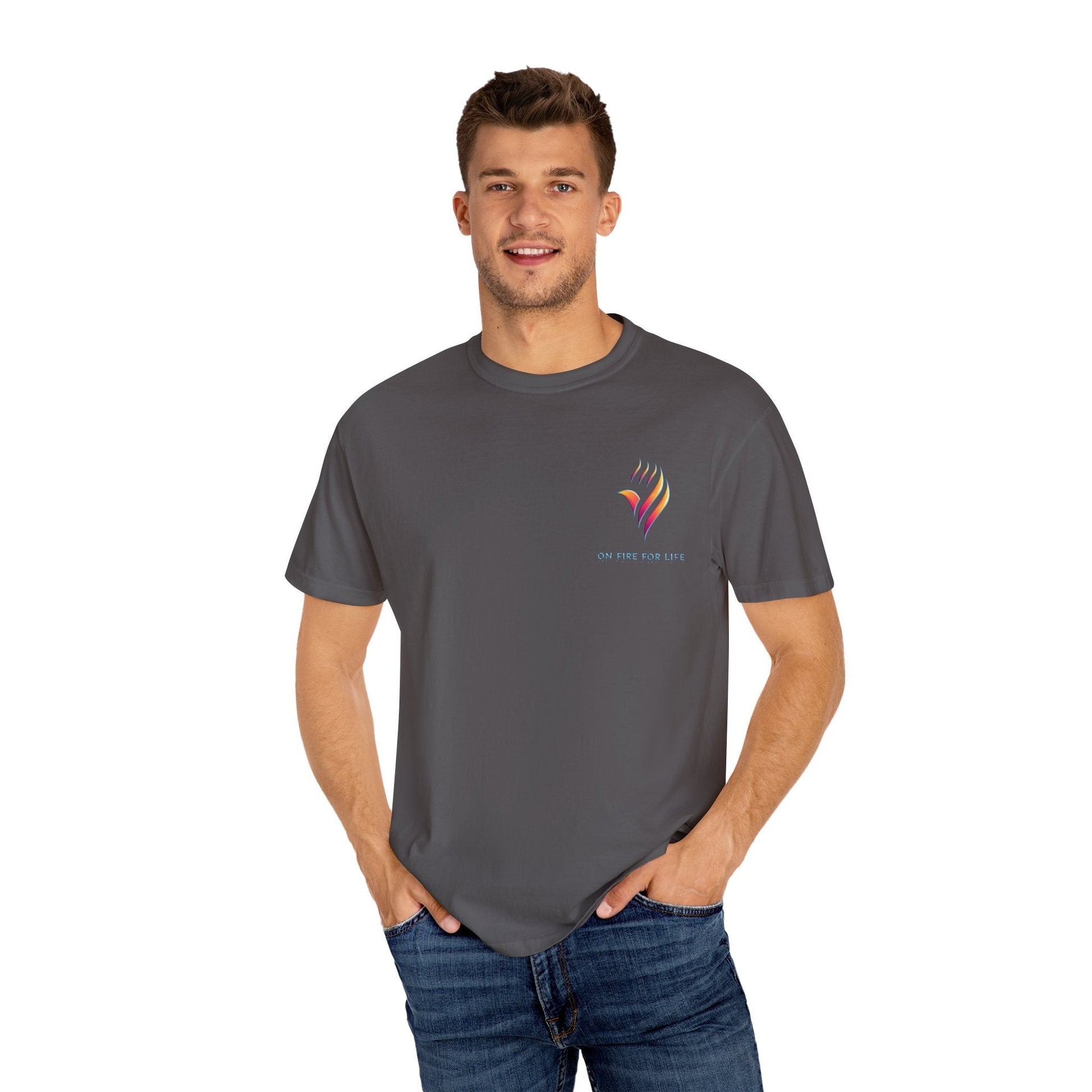Unisex Garment-Dyed T-shirt - On Fire for Life Ethically Made