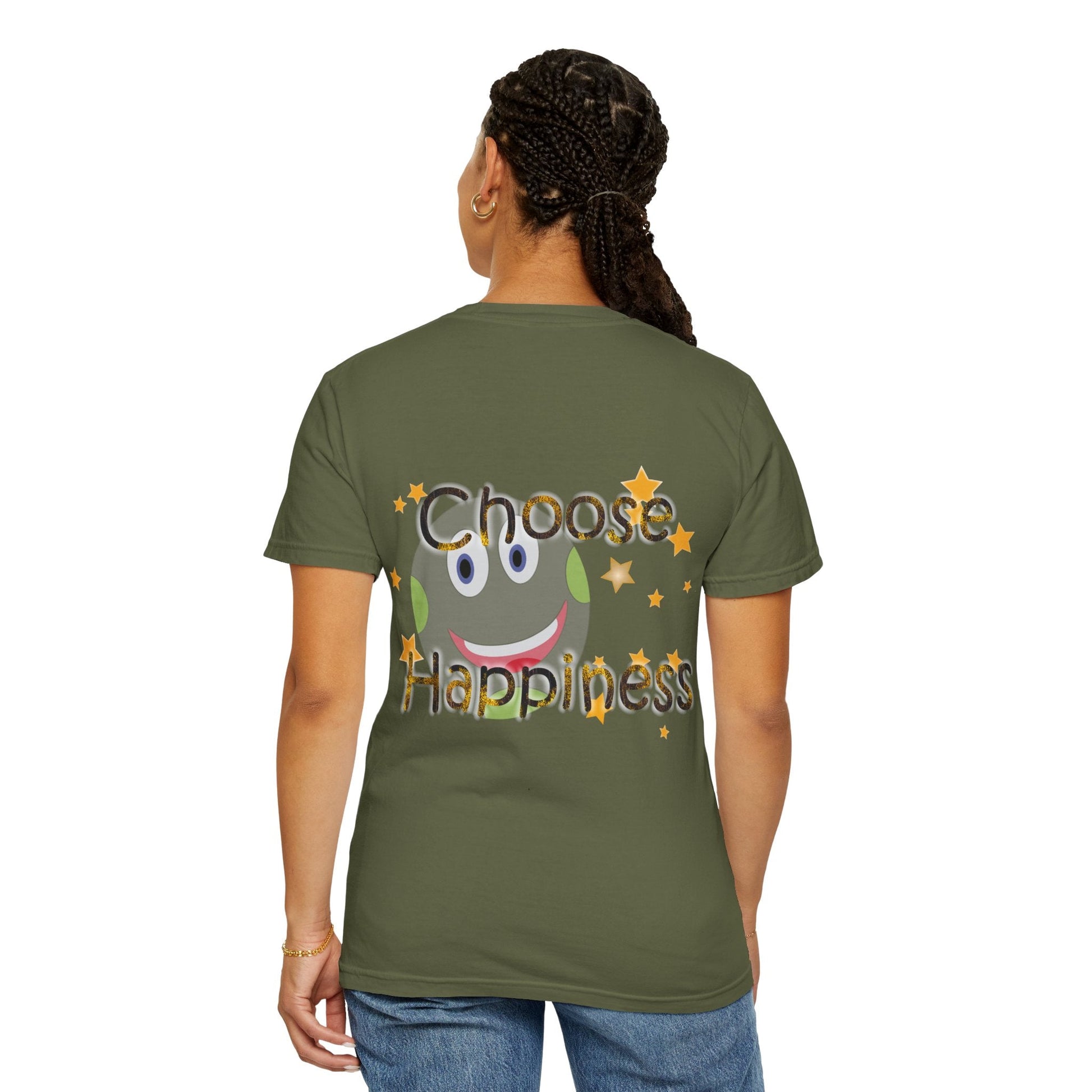 Choose Happiness Unisex Garment-Dyed T-Shirt - Positive  Expression