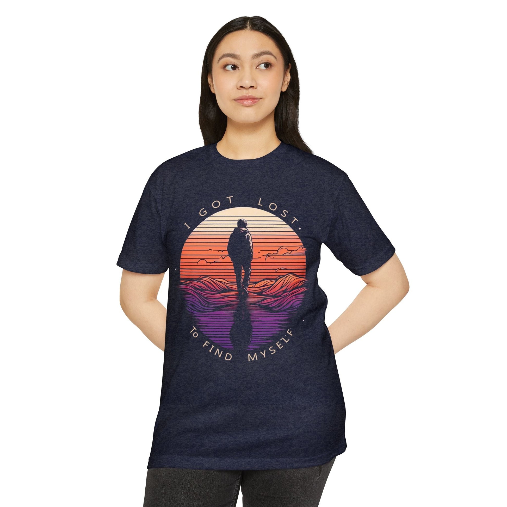 Unisex T-Shirt Lost to Find - Stylish Casual Inspirational Quote Shirt