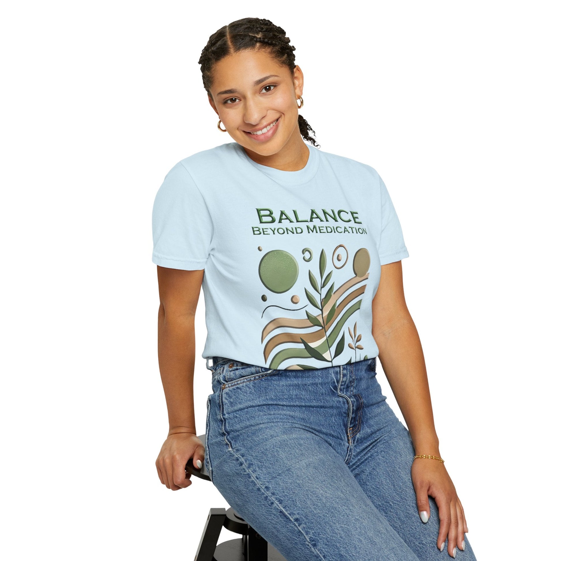 Unisex Garment-Dyed t-shirt Balance Beyond Medication - Nature Tee