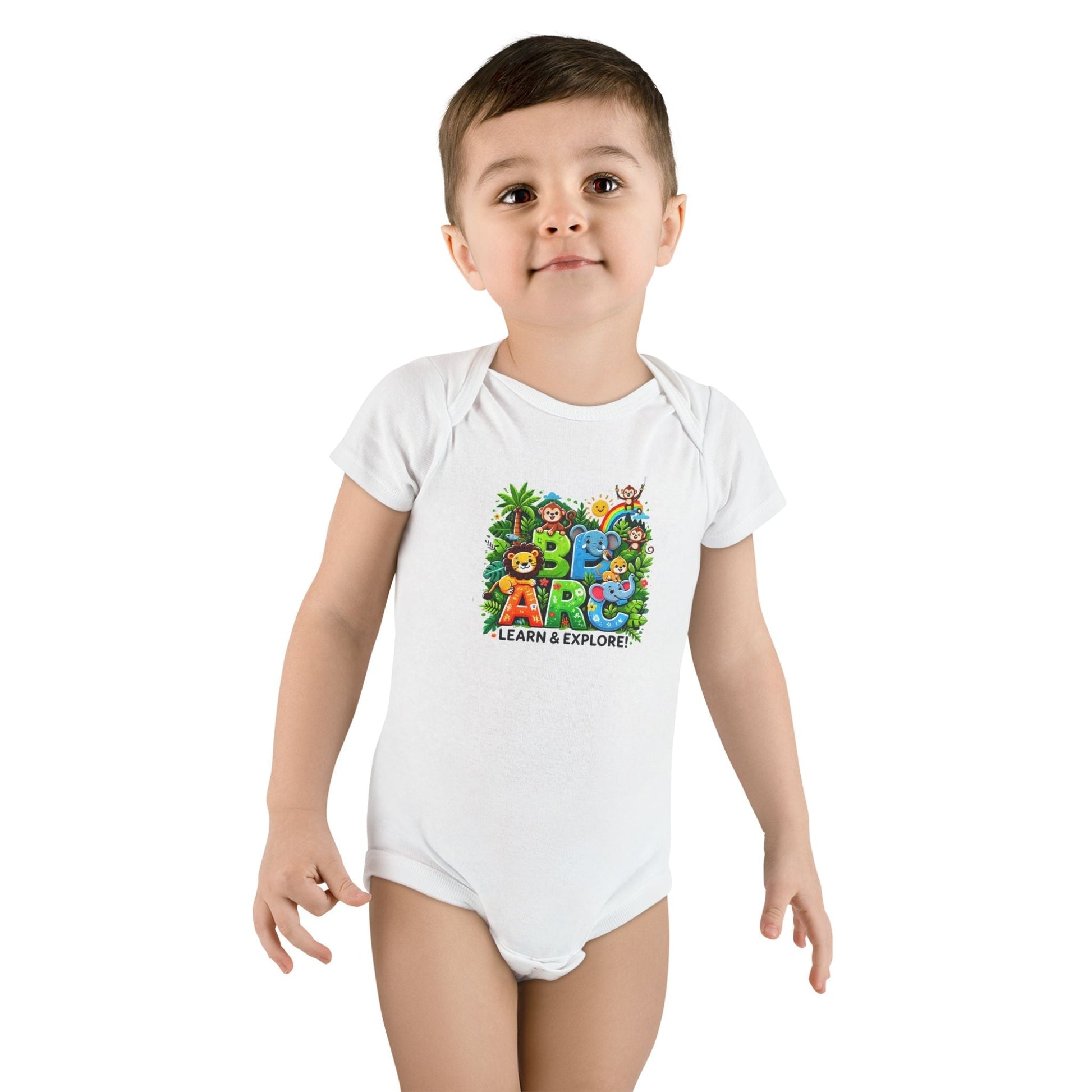 Baby Short Sleeve Onesie - Learn and Explore - Comfort for Little Ones