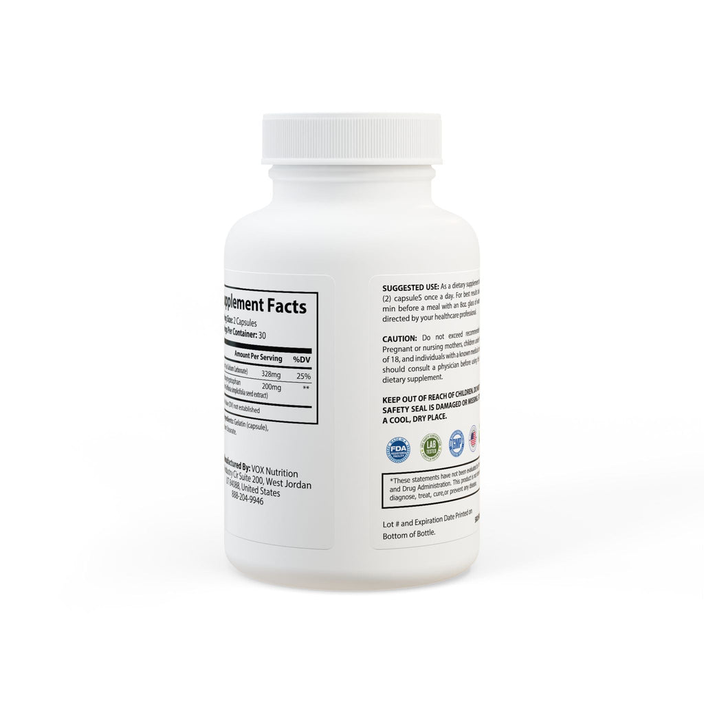 5-HTP Supplement for Sleep Support - 60 Capsules USA Made Quality