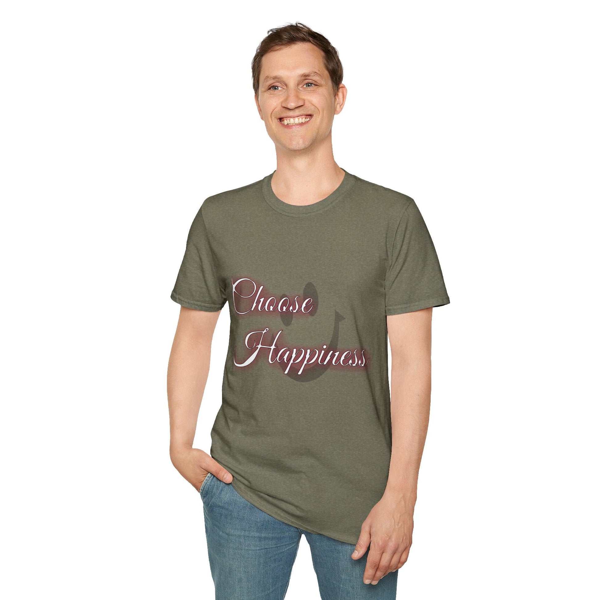 Unisex Softstyle t-shirt - Choose Happiness-Positive Vibes Tee