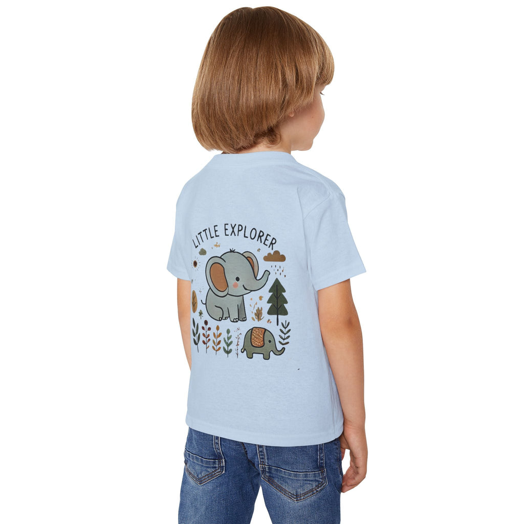 Little Explorer Toddler T-Shirt - Cute Elephant & Turtle Design