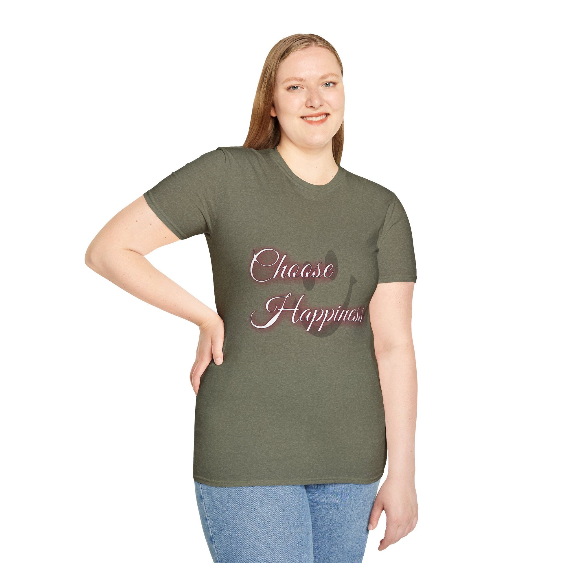 Unisex Softstyle t-shirt - Choose Happiness-Positive Vibes Tee
