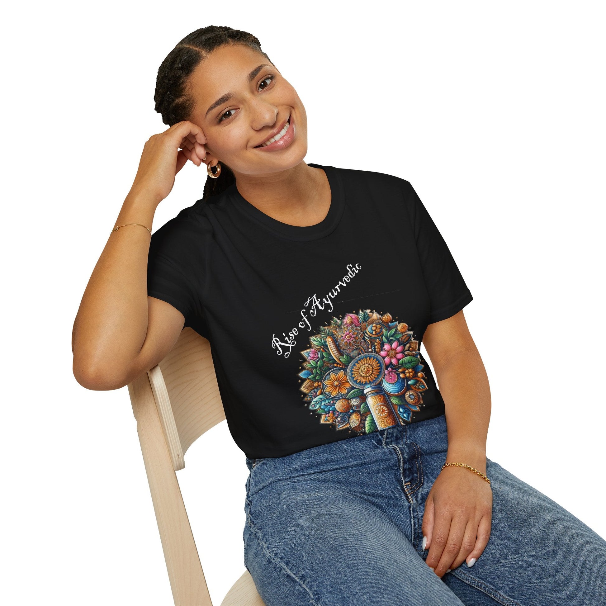 Colorful Nature-Inspired Unisex Softstyle T-Shirt - Ayurvedic