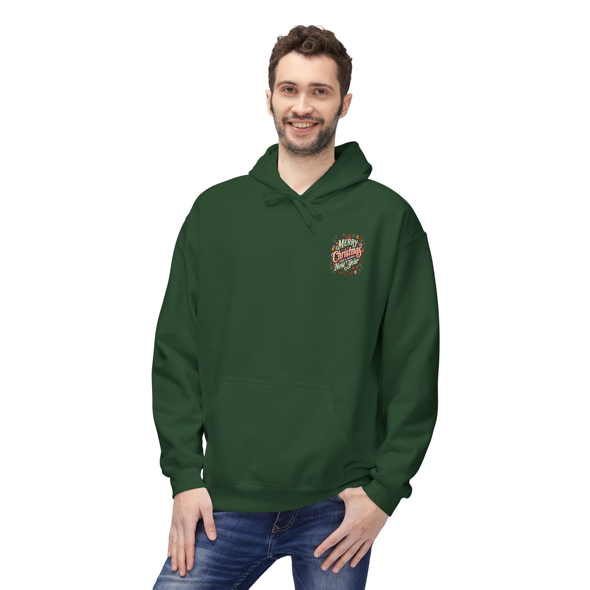 Unisex Midweight Softstyle Fleece Hoodie -  Christmas Holiday Cheer