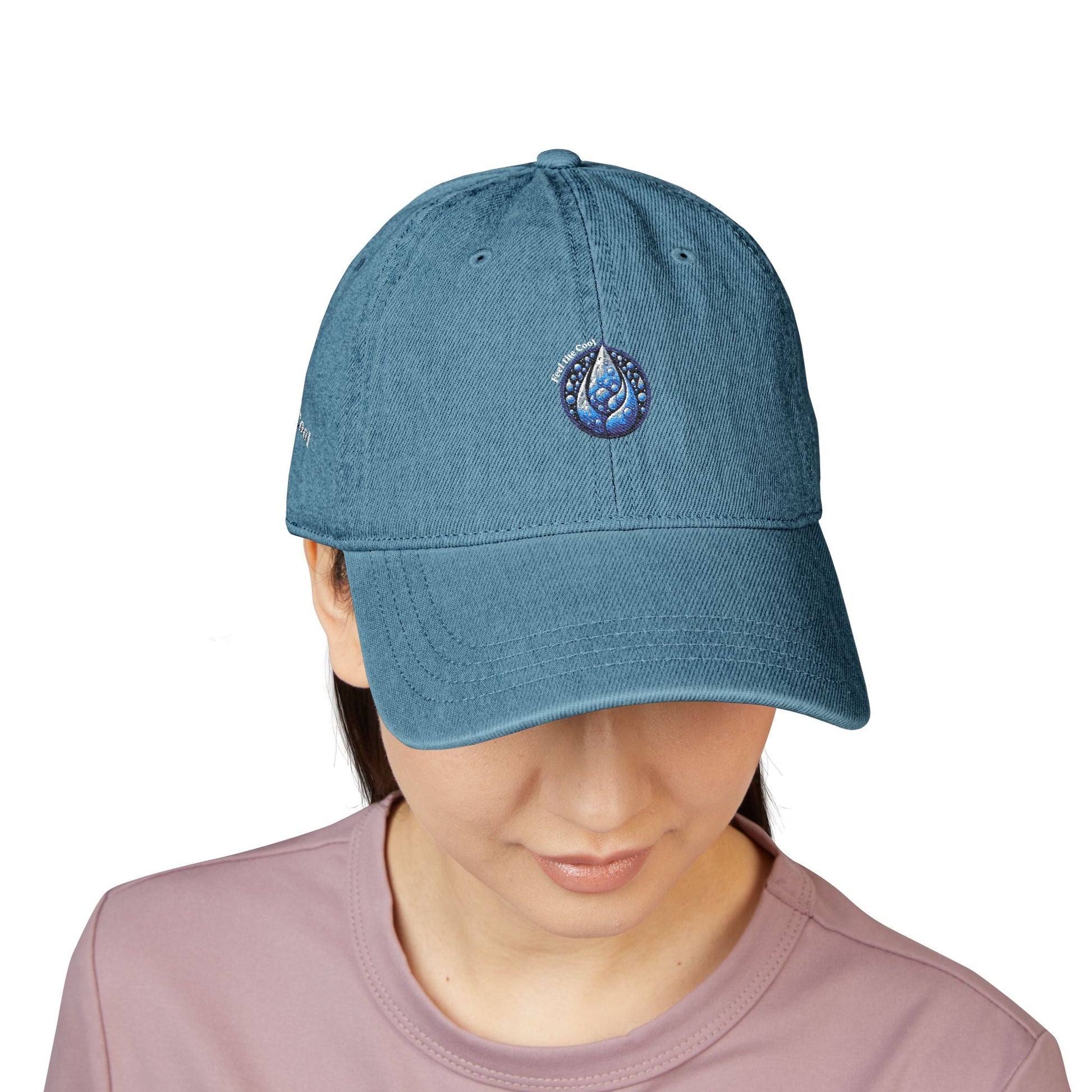 Embroidered Denim Hat – Cove Design for Nature Lovers Feel the Cool