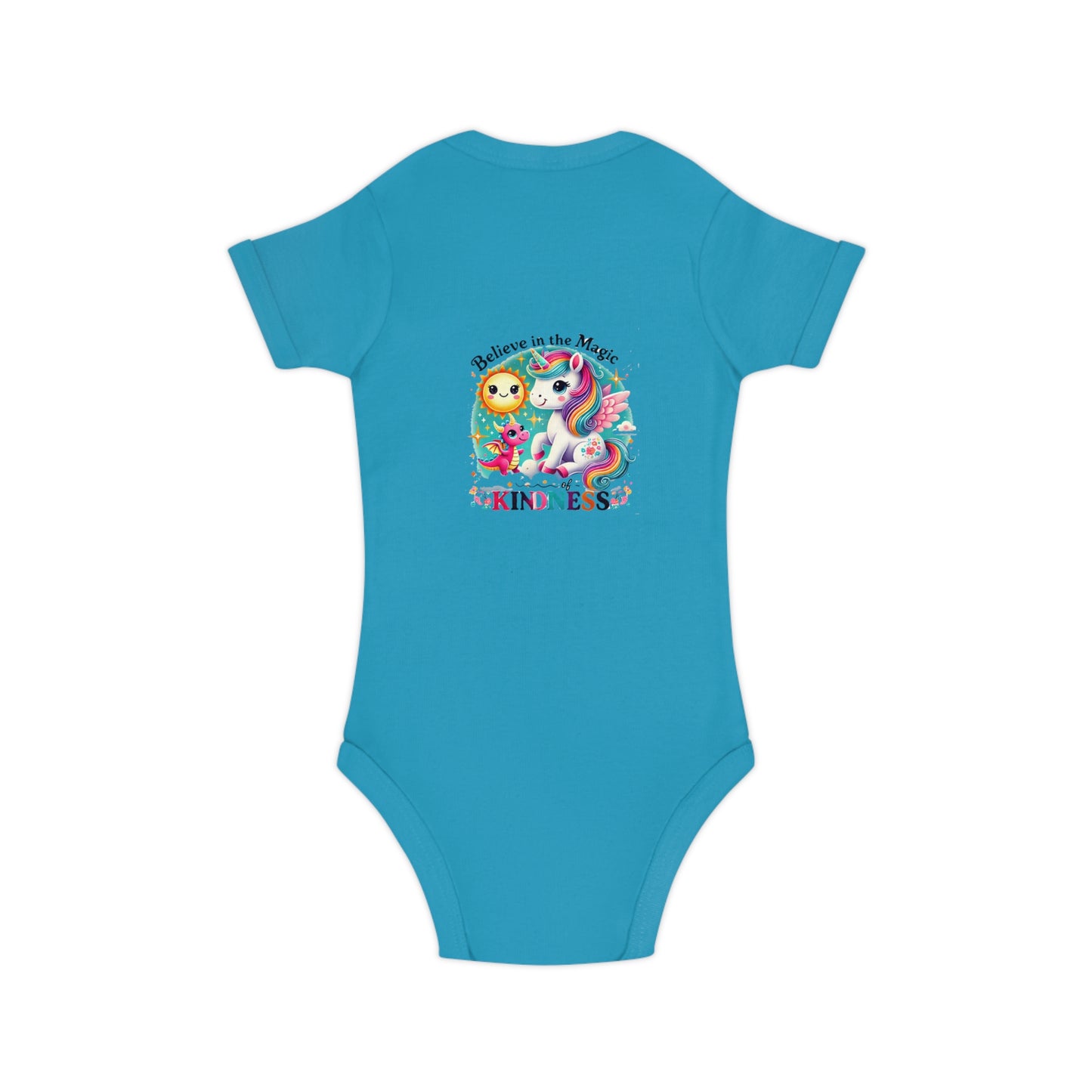 Combed Cotton Baby Bodysuit " Believe in the Magic of Kindness"