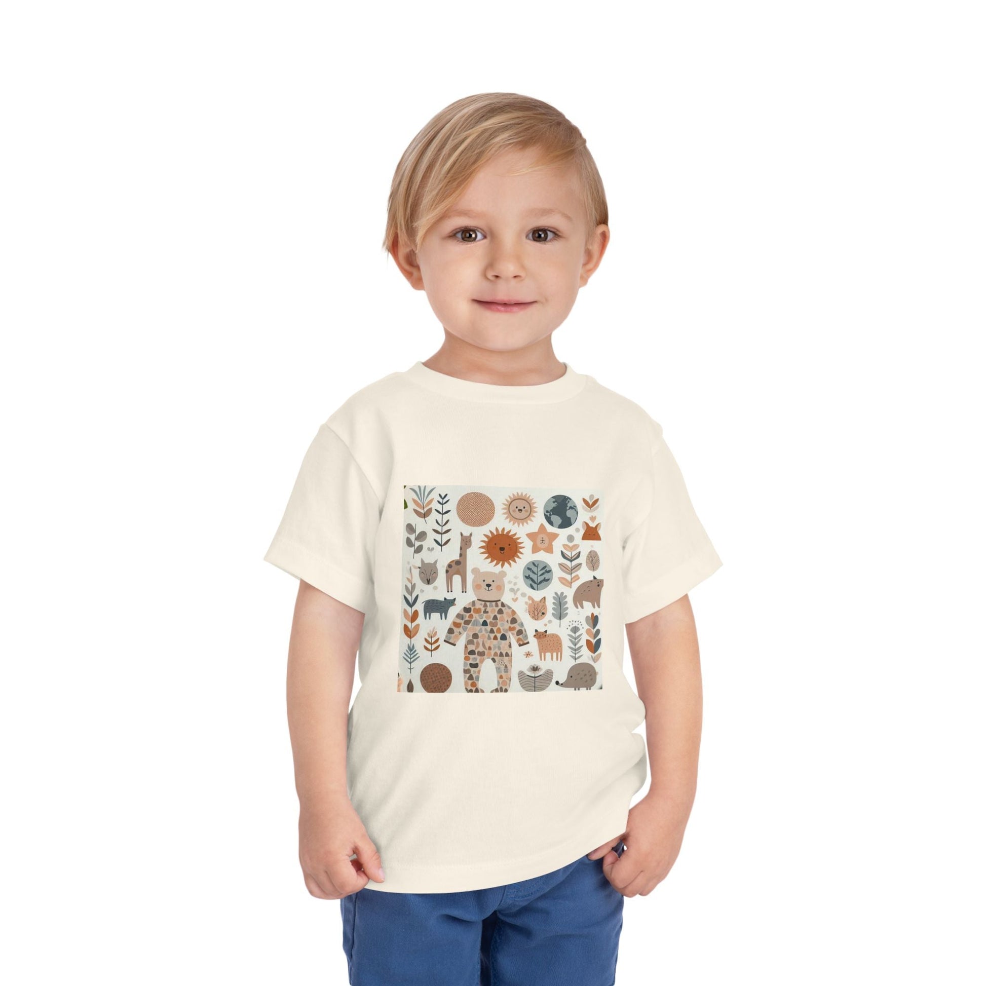Eco-Friendly Toddler Short Sleeve T-shirt - with Nature Print
