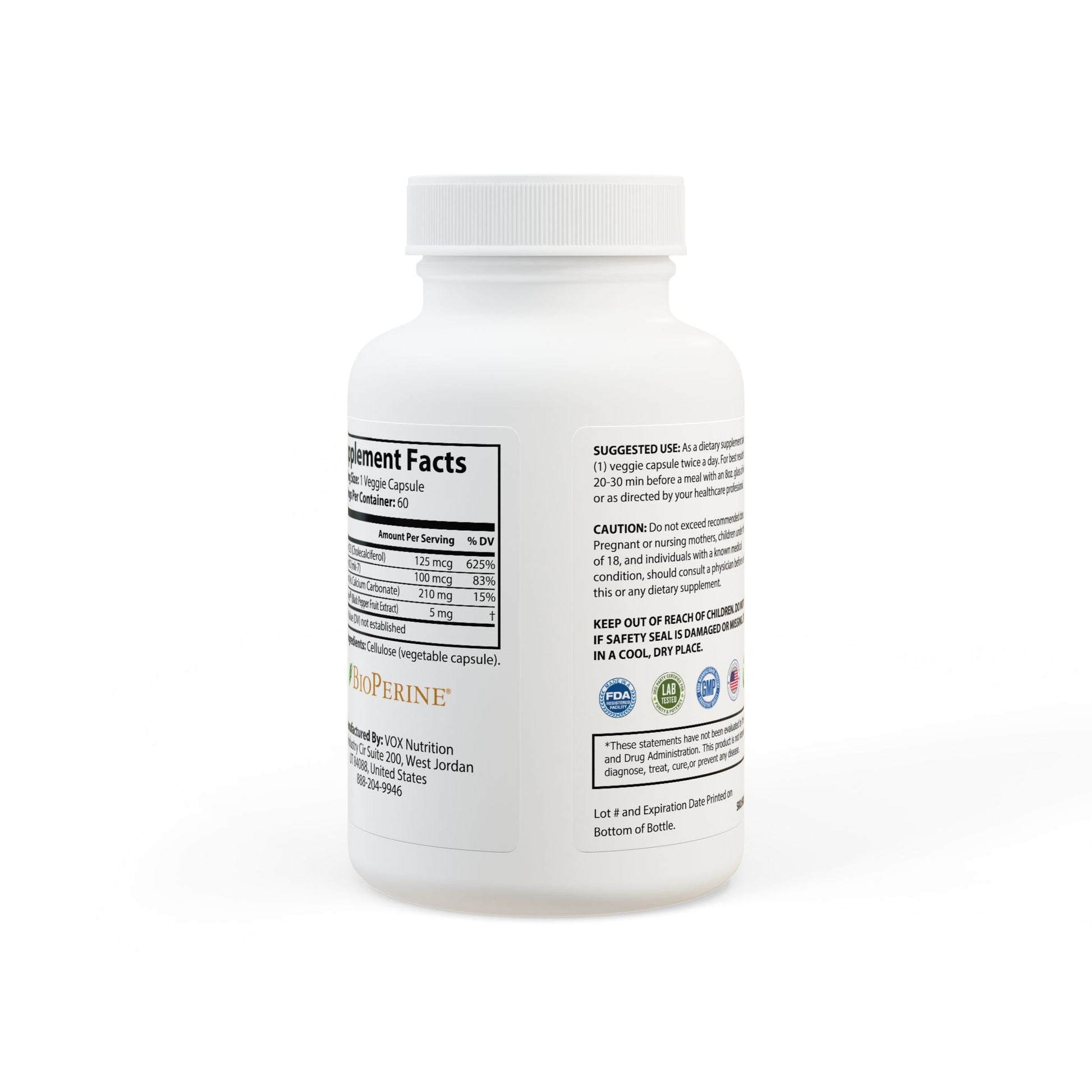 Vitamin K2 plus D3 – Support Bone Strength & Muscle Performance