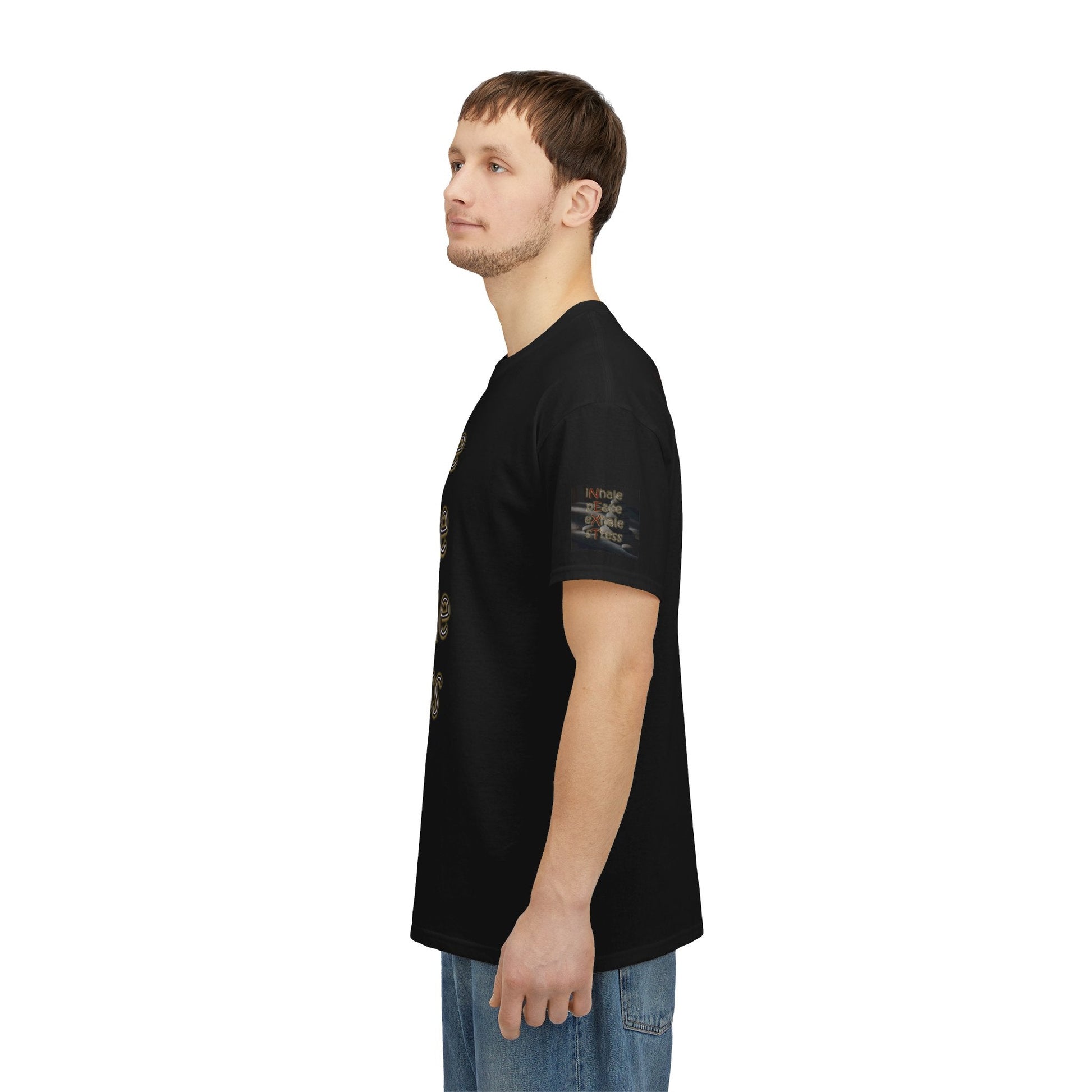 Unisex Heavy Cotton T-shirt - Inhale Peace Exhale Stress for Everyday