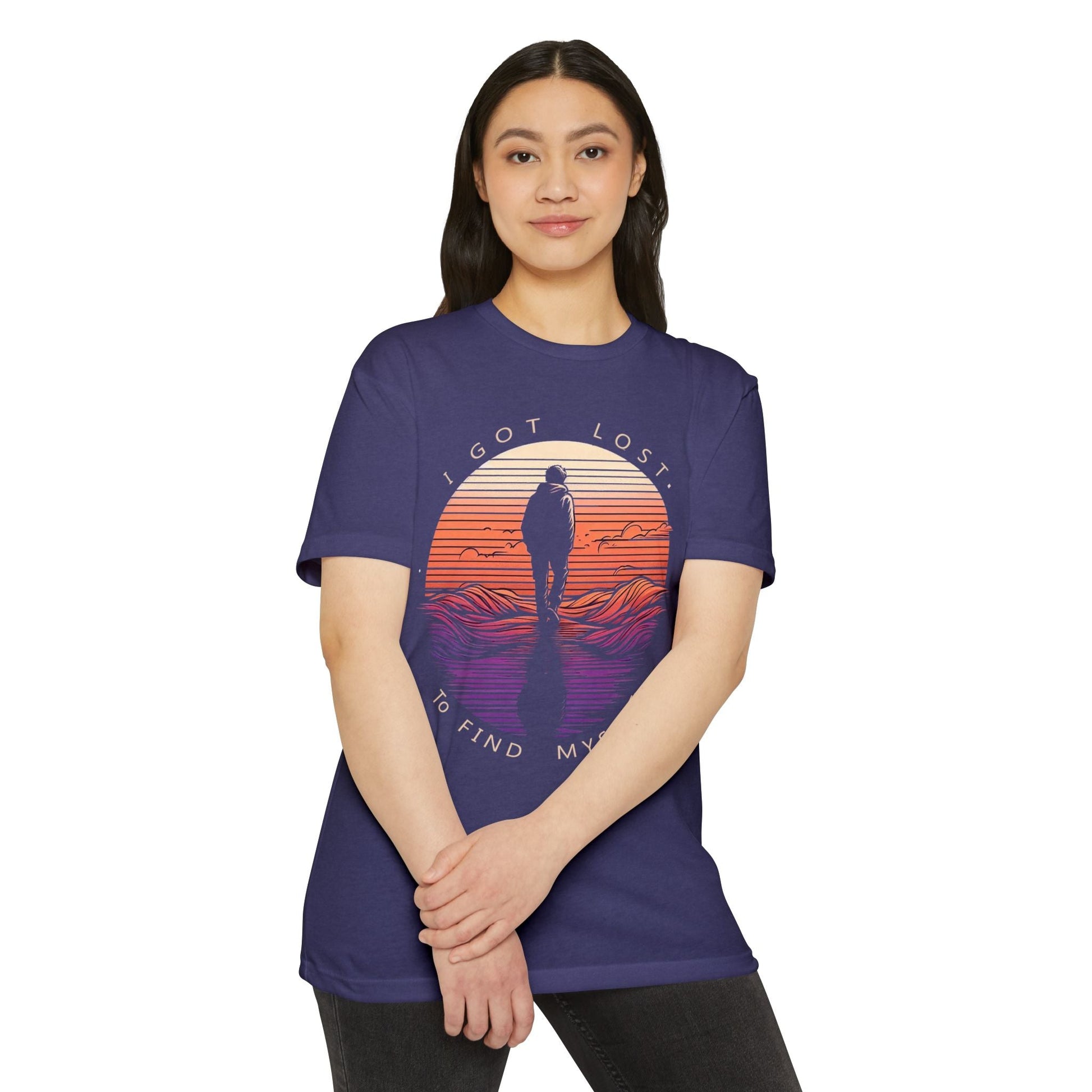 Unisex T-Shirt Lost to Find - Stylish Casual Inspirational Quote Shirt