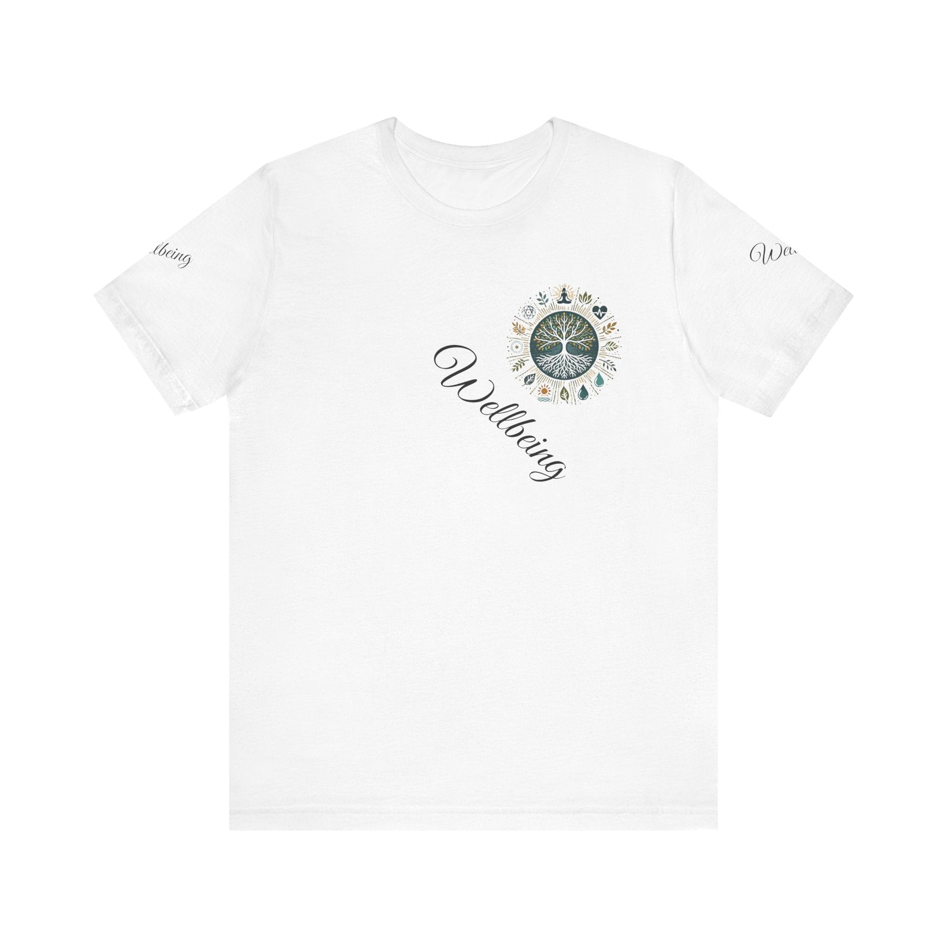 Unisex Jersey Short Sleeve T-shirt - Wellbeing Line Art Soft & Cozy
