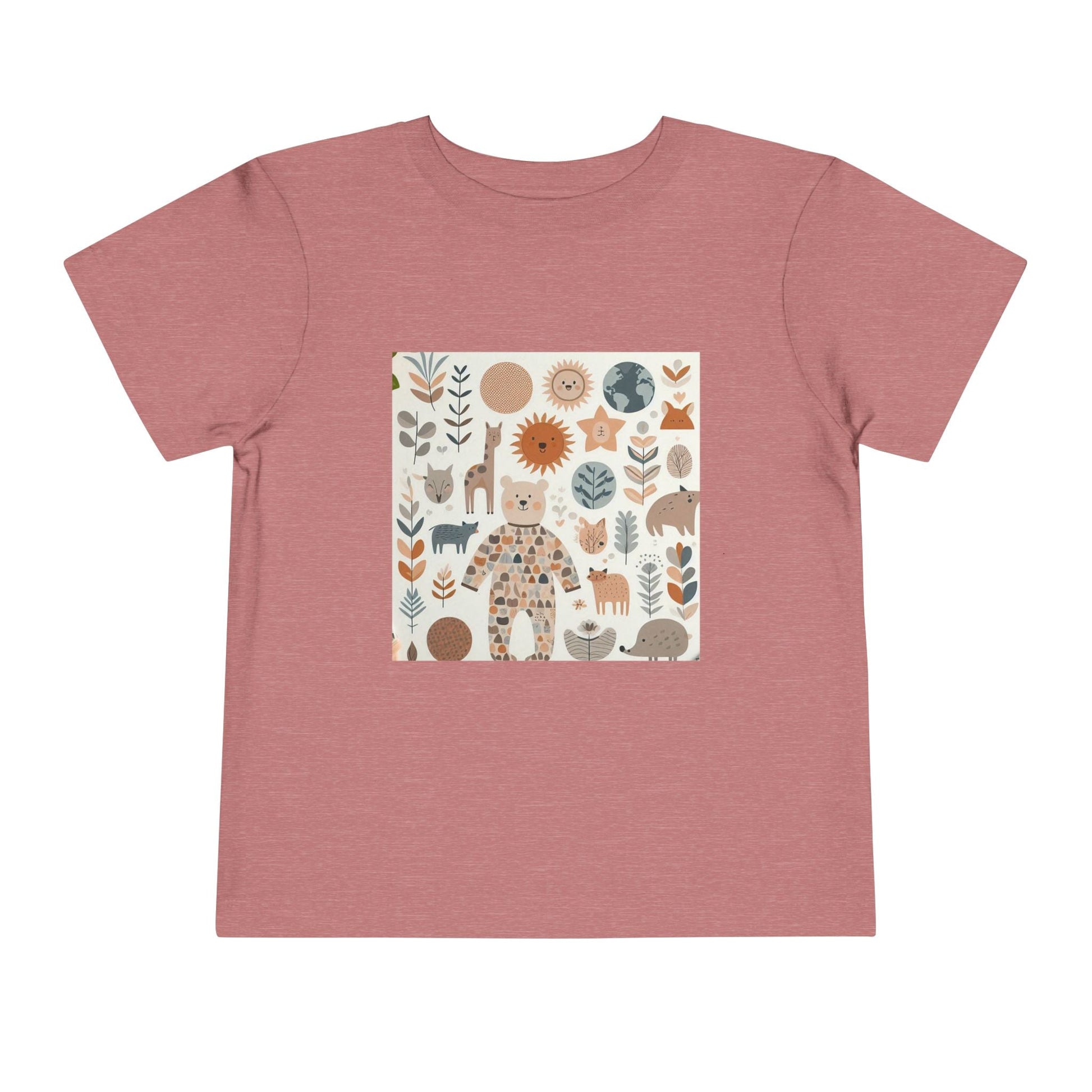 Eco-Friendly Toddler Short Sleeve T-shirt - with Nature Print