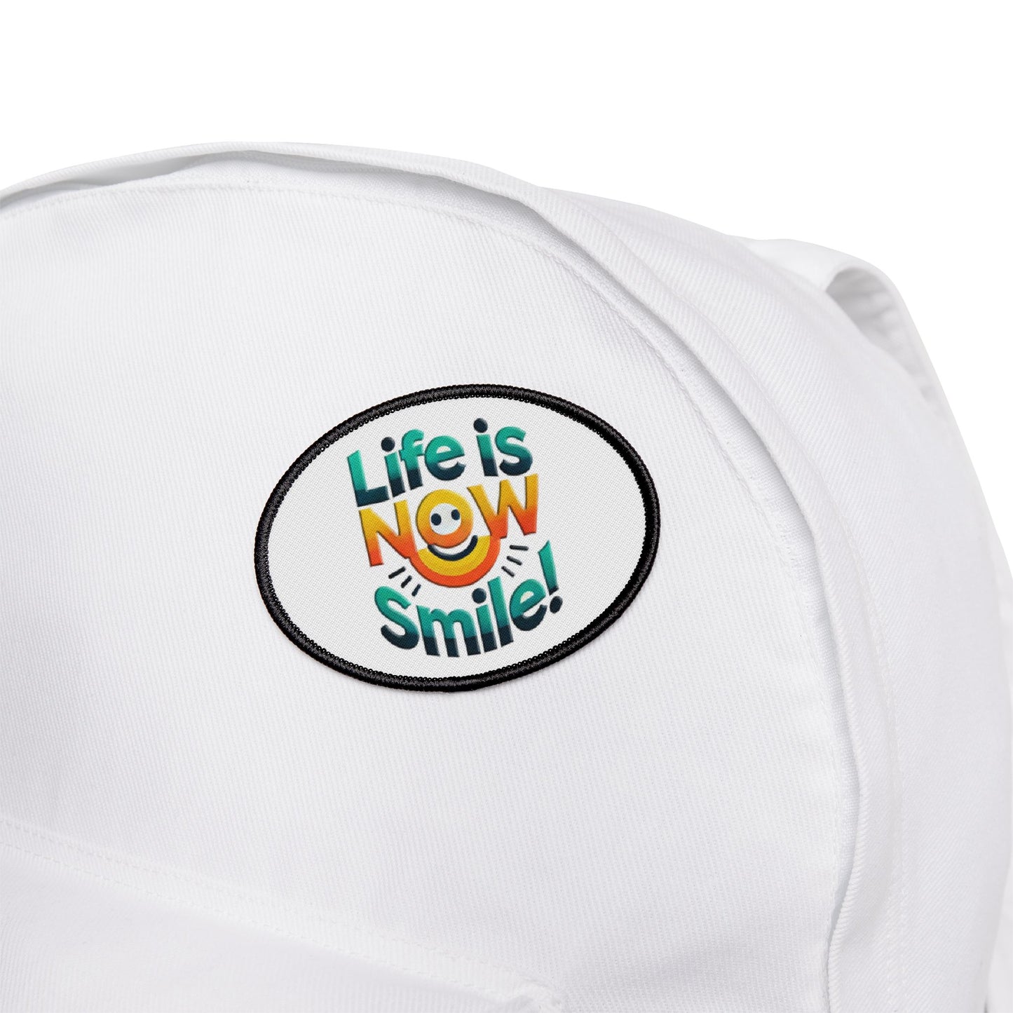 Iron-On Patches Life is Now Smile