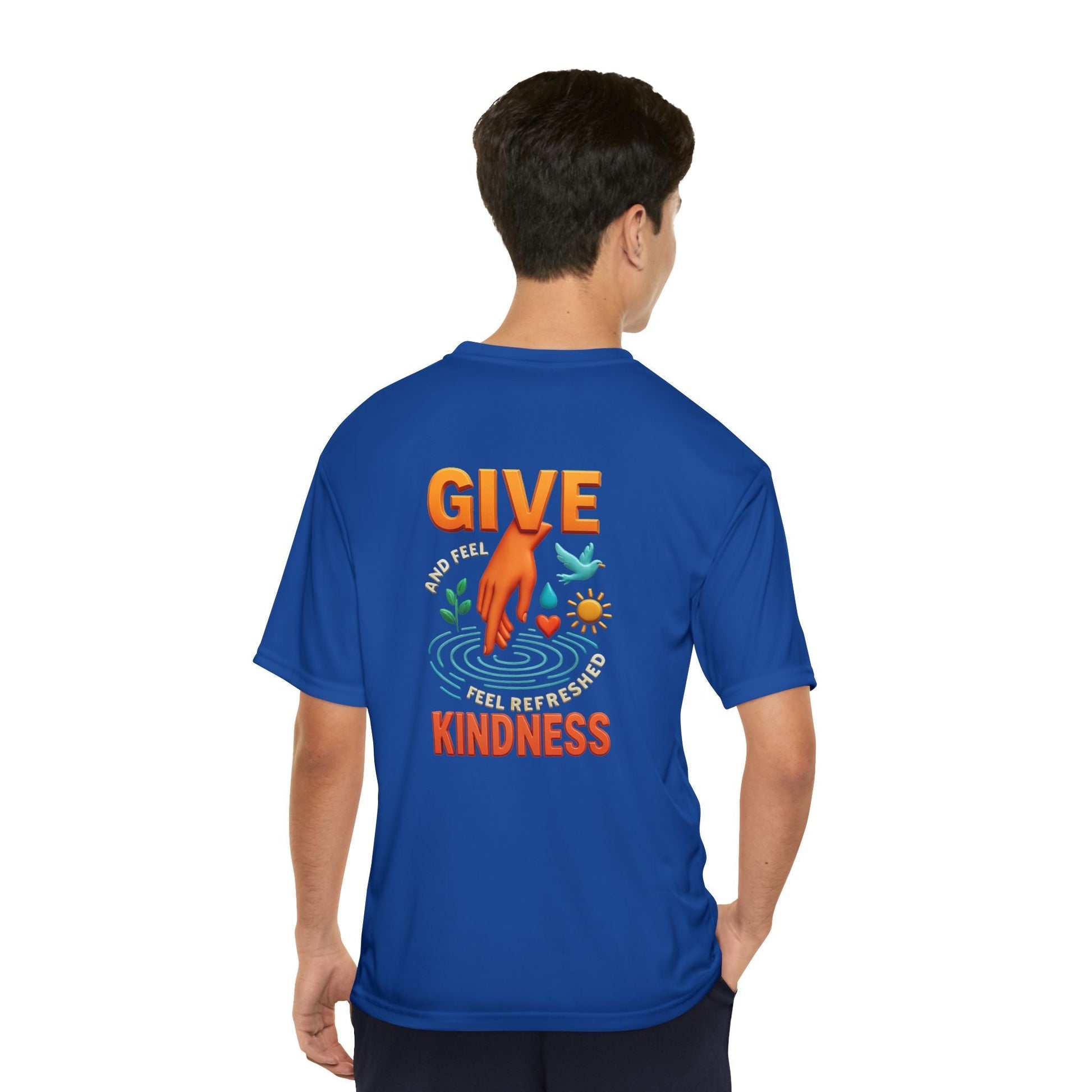 Mens Performance T-Shirt for Fitness & Kindness-Inspired Style