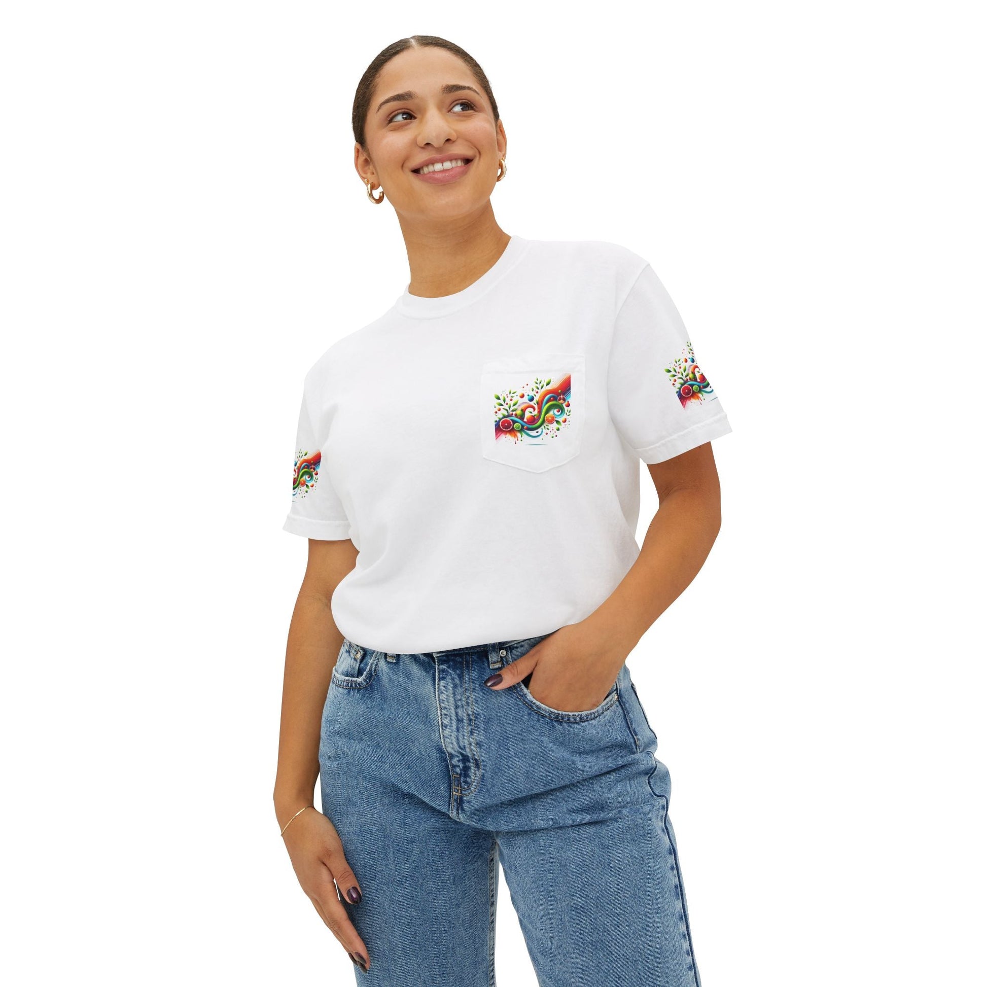 Unisex Garment-Dyed Pocket T-shirt -  Beauty - In Simple Design