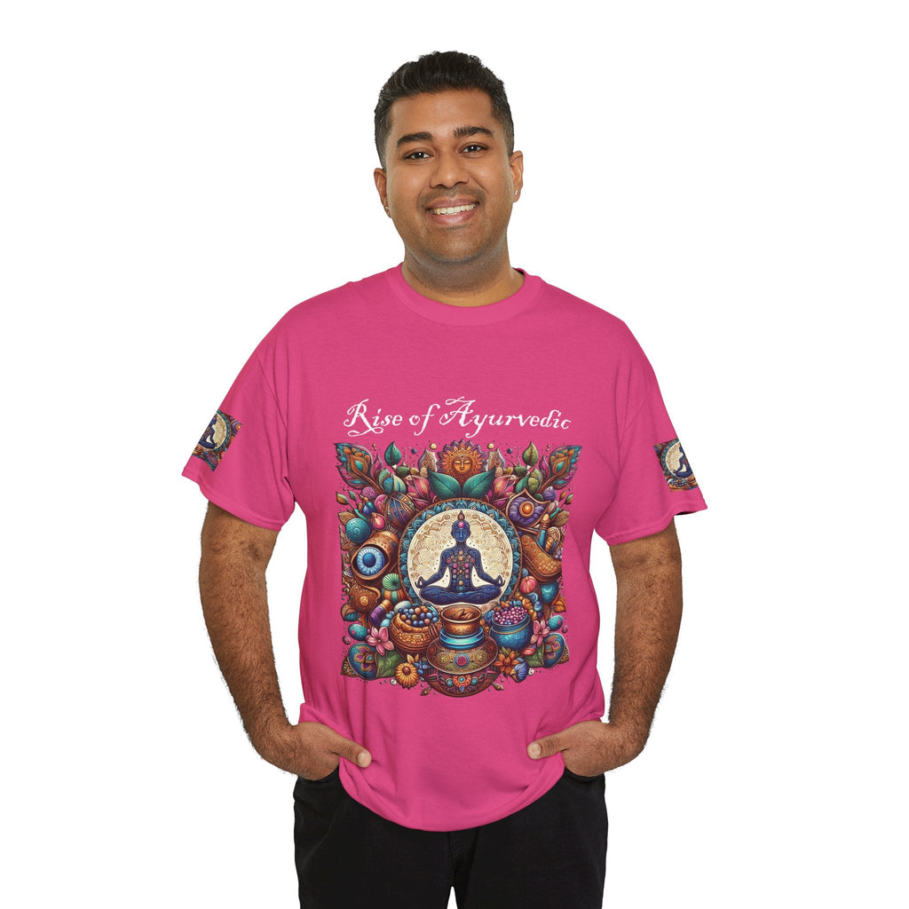 Unisex Heavy Cotton T-shirt - Rediscover 5000 years Ayurvedic Designs