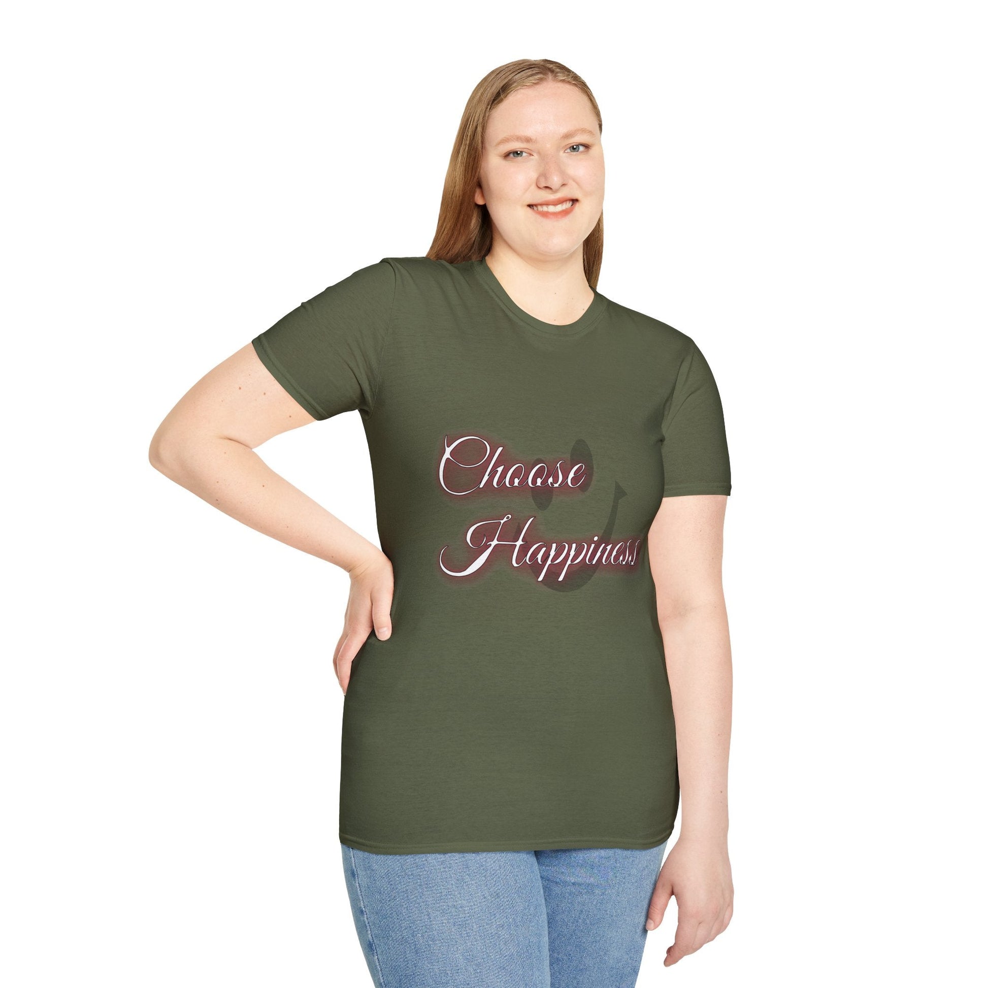 Unisex Softstyle t-shirt - Choose Happiness-Positive Vibes Tee