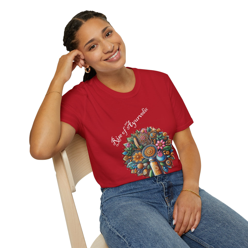 Colorful Nature-Inspired Unisex Softstyle T-Shirt - Ayurvedic