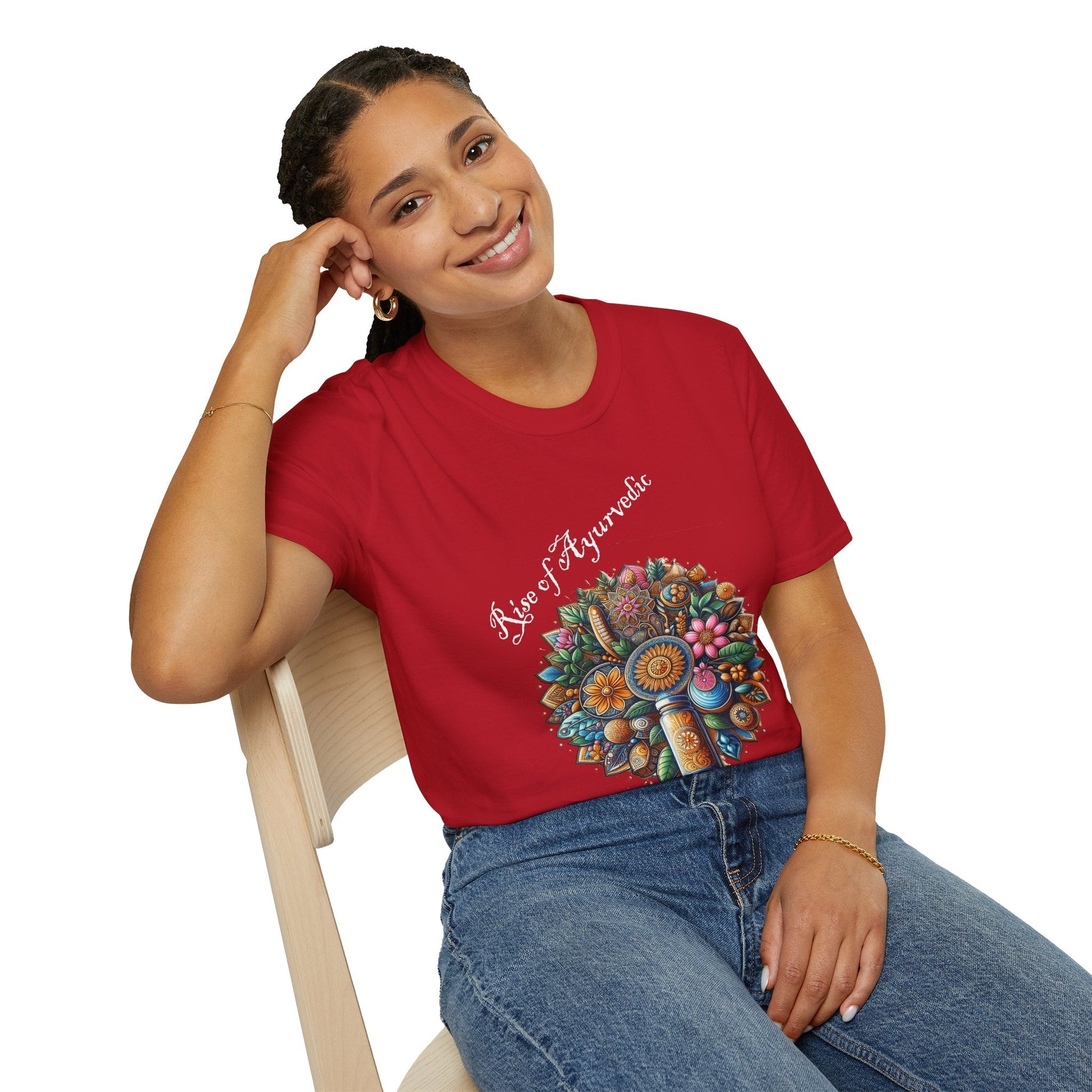 Colorful Nature-Inspired Unisex Softstyle T-Shirt - Ayurvedic