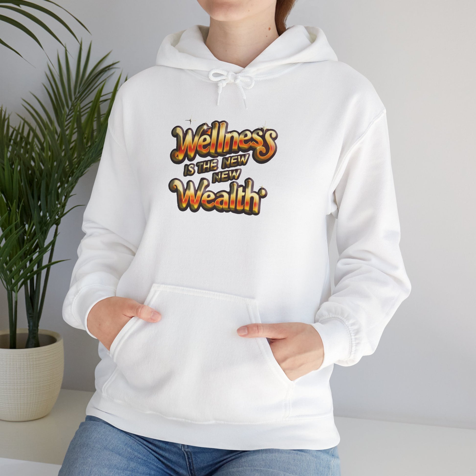 Unisex Heavy Blend Hooded Sweatshirt -"Wellness is the New Wealth"