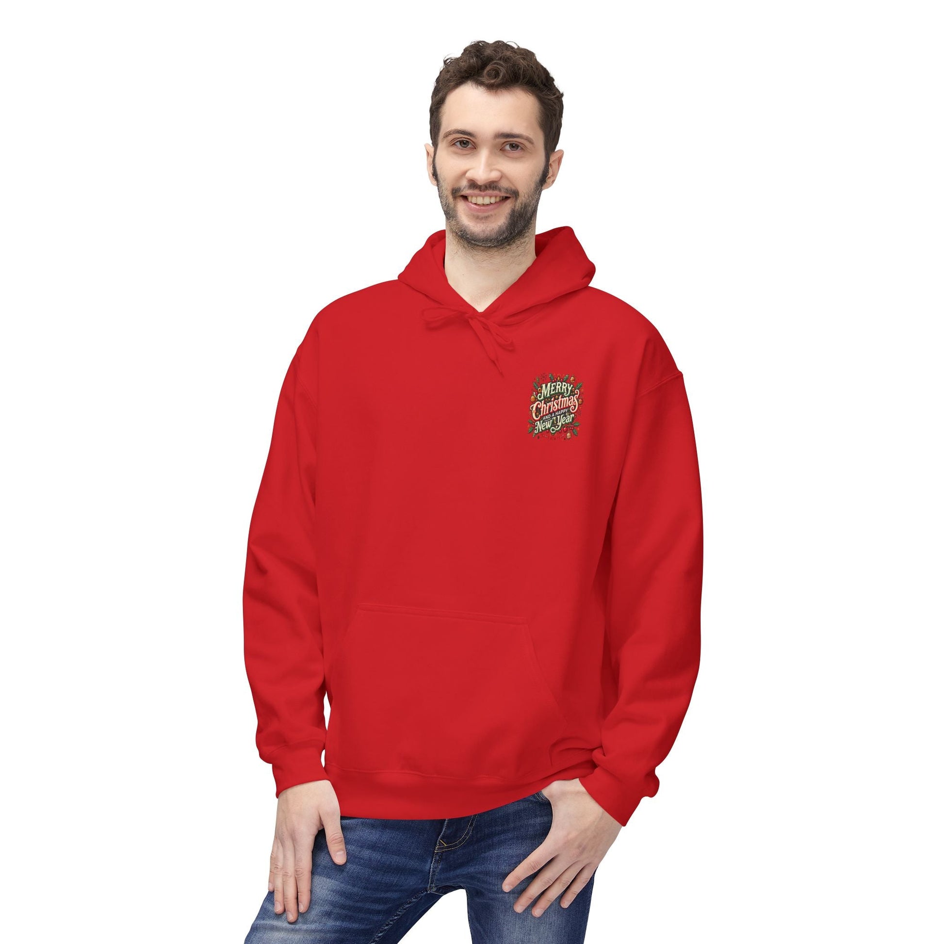 Unisex Midweight Softstyle Fleece Hoodie -  Christmas Holiday Cheer