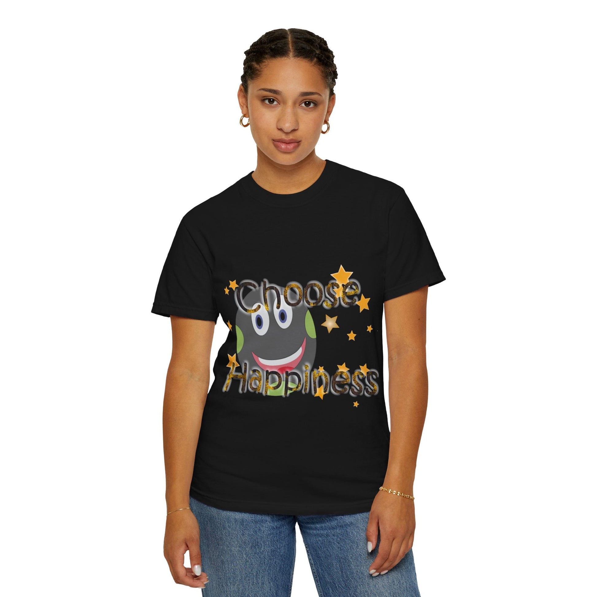 Choose Happiness Unisex Garment-Dyed T-Shirt - Positive  Expression