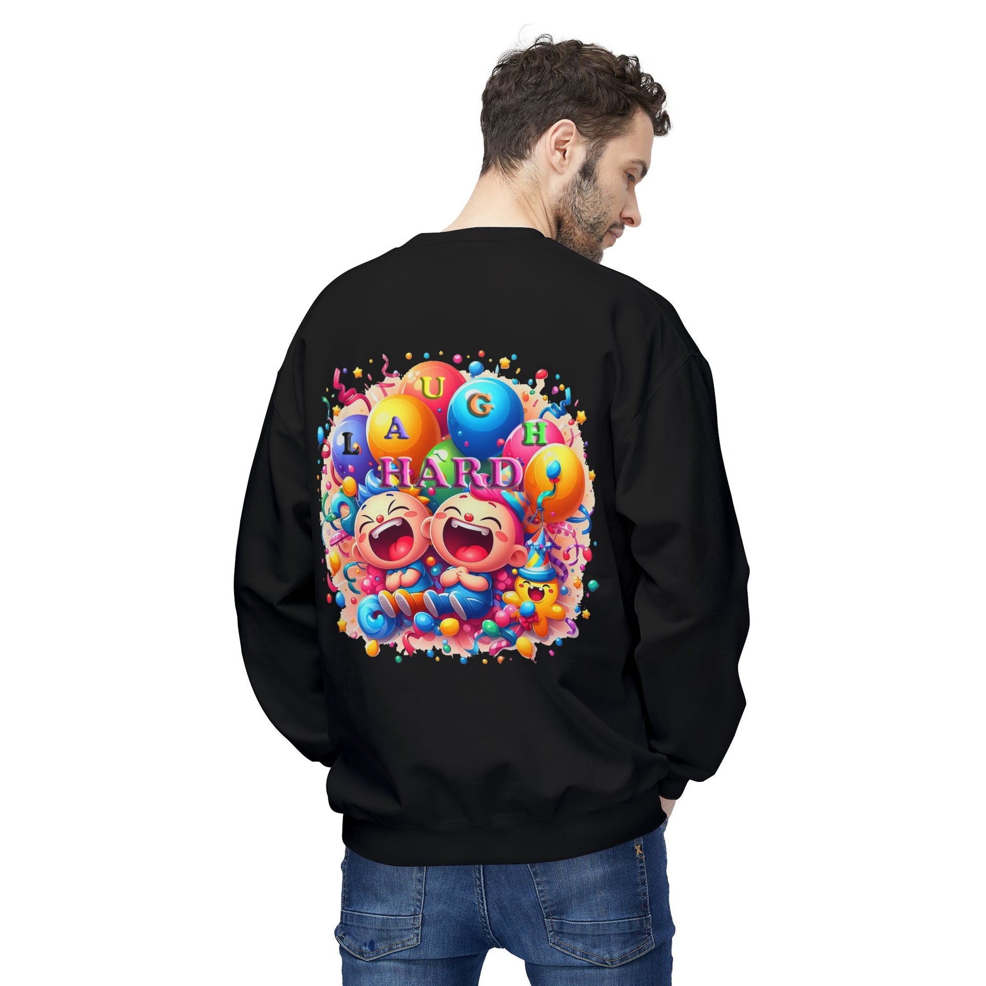 Unisex Midweight Softstyle Fleece Crewneck Sweatshirt Laugh Hard